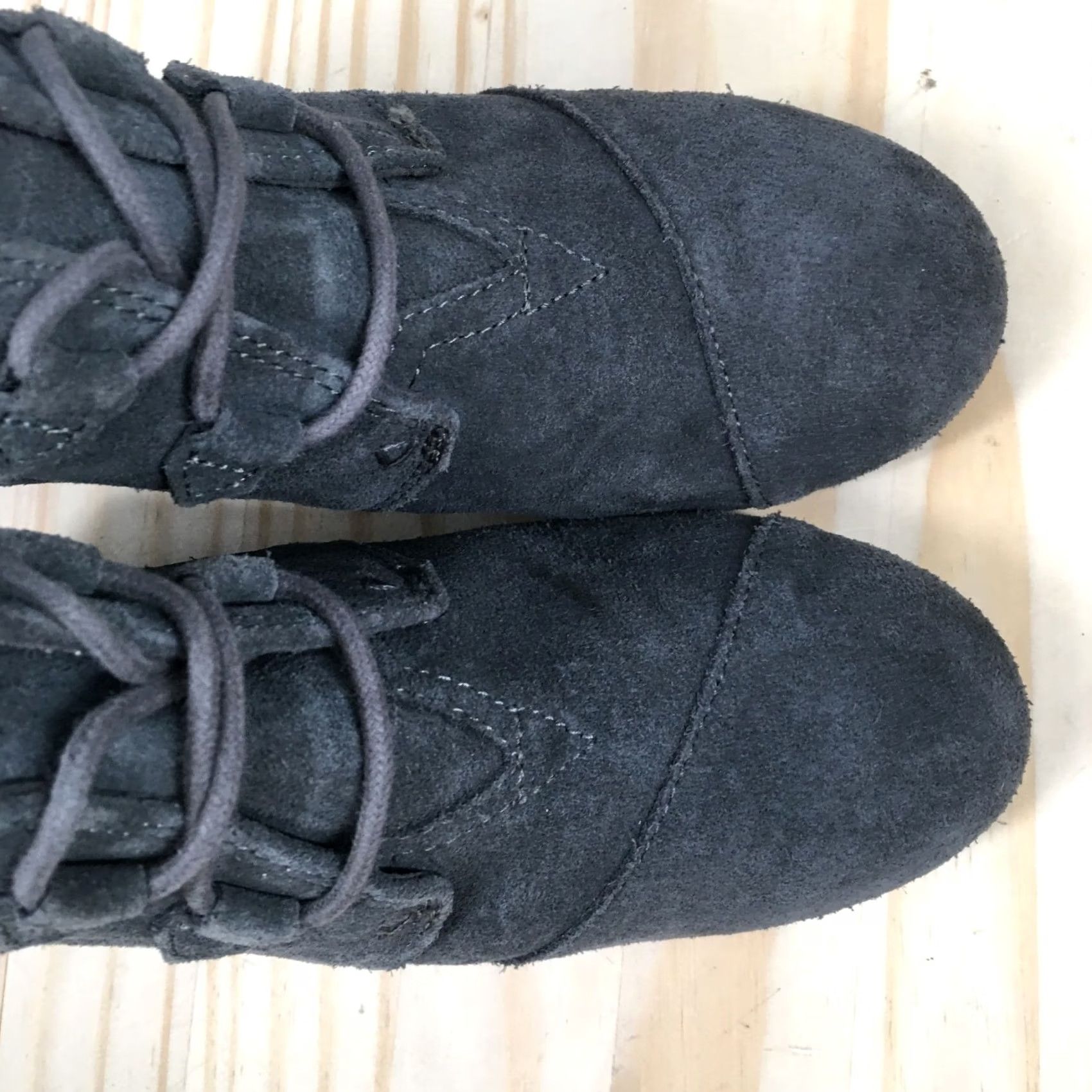 Toms TOMS Boot Womens 8 Kala Desert Gray Lace Up Ankle Wedge Casual Size M / US 6-8 / IT 42-44 - 6 Thumbnail
