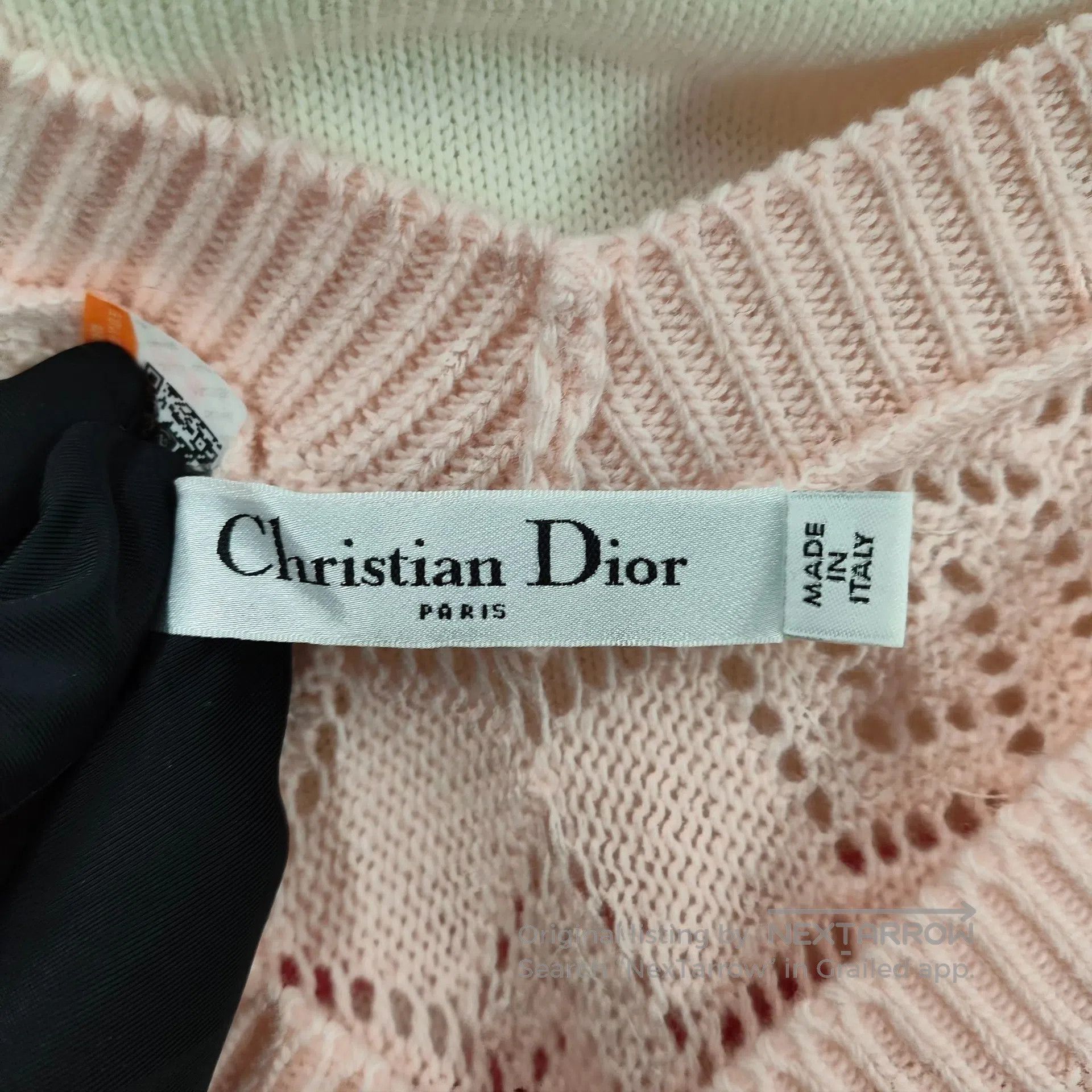 Dior Dior Pink Sequined Heavy Wool Openwork Knit Long Sleeve To Size XS / US 0-2 / IT 36-38 - 3 Thumbnail