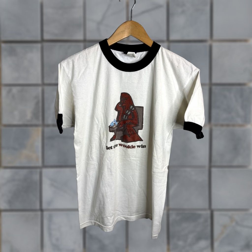 Star Wars Star Wars Shirt Mens Small White Black Ringer Chewbacca Tee Let the Wookie Win Size US S / EU 44-46 / 1 - 1 Thumbnail