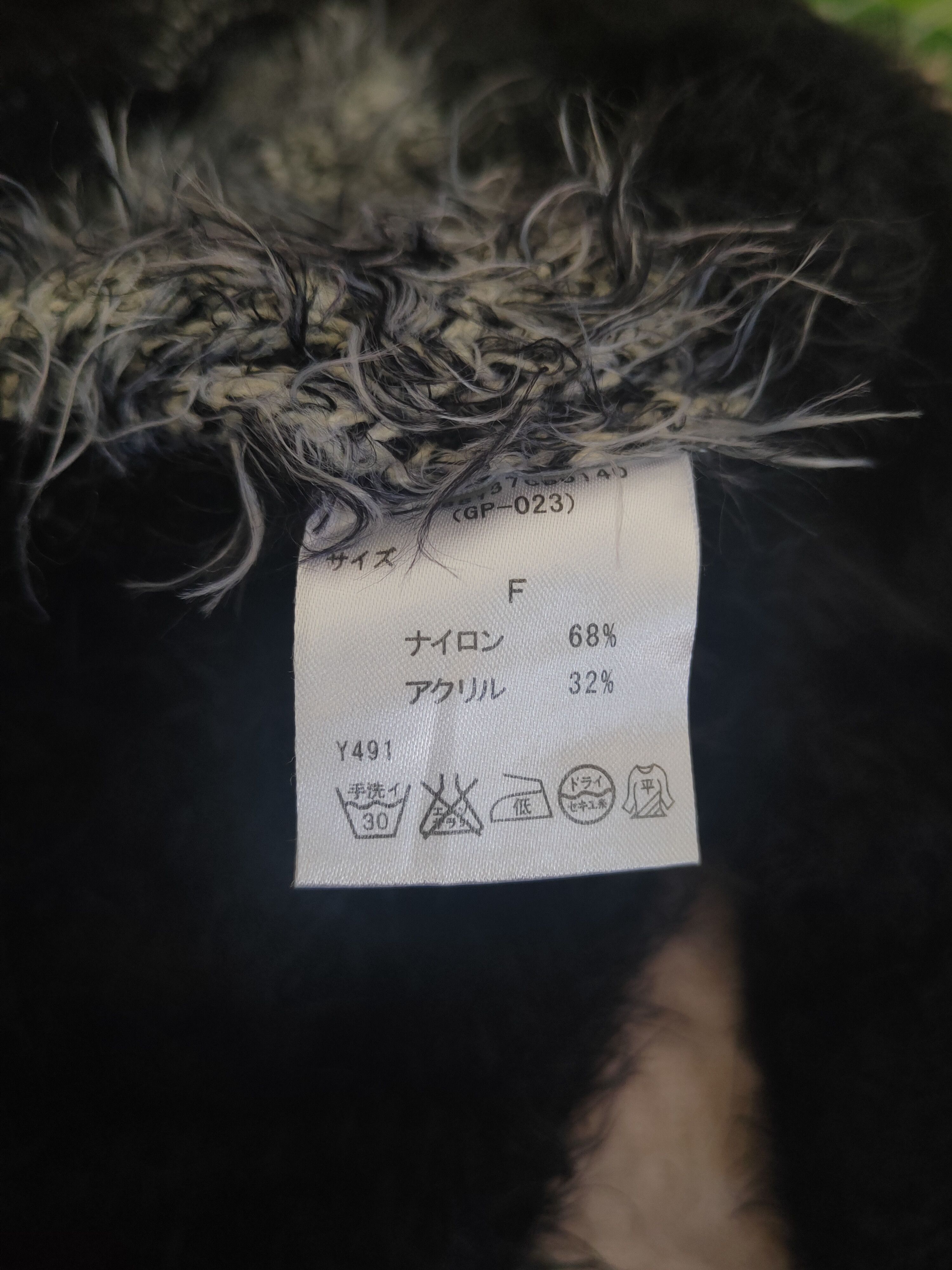 Japanese Brand DL Cifra Plus Black White Fur Mohair Knitwear #46-918 Size S / US 4 / IT 40 - 10 Thumbnail