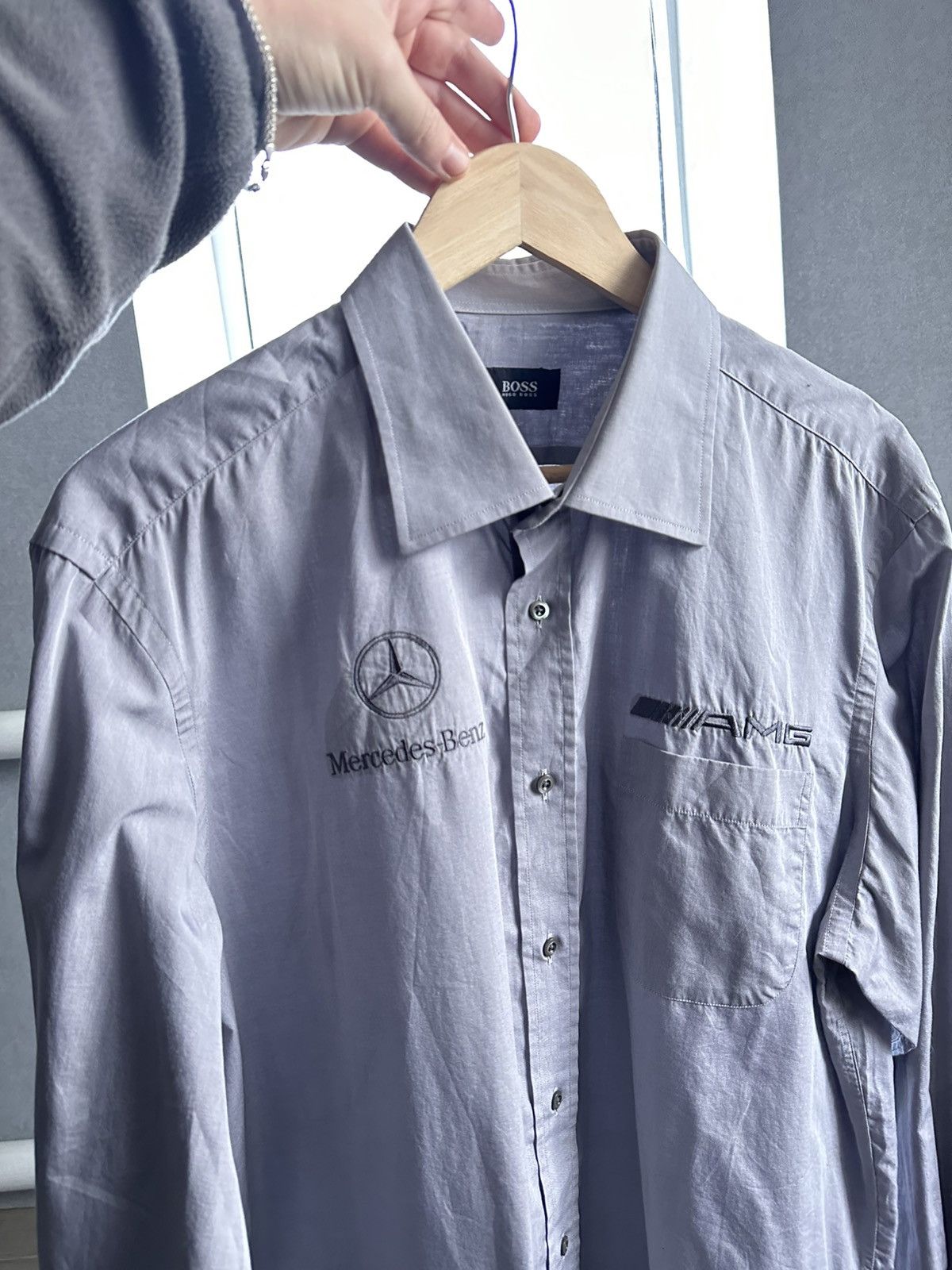 Hugo Boss × Mercedes-Benz 🫧HUGO BOSS Mercedes-Benz Shirt Button Up Size US L / EU 52-54 / 3 - 10 Thumbnail