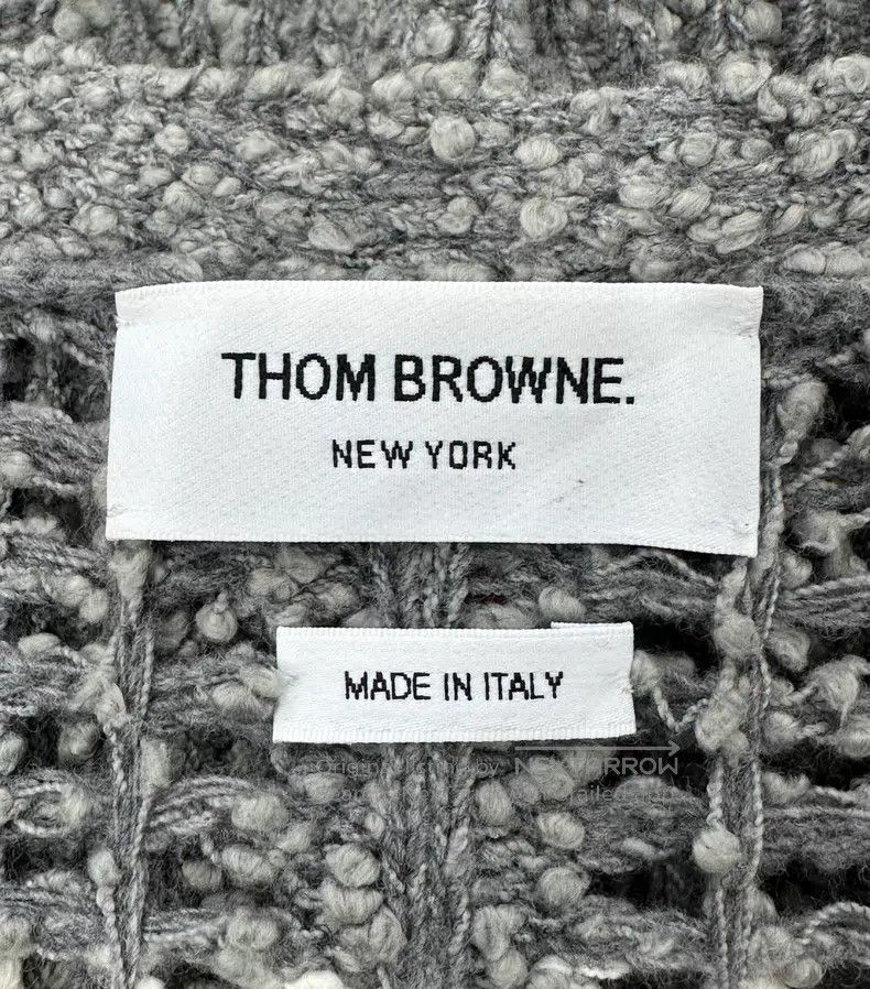 Thom Browne Thom Browne Gray and White Striped Knit Open Cardigan Size US XXS / EU 40 - 3 Thumbnail