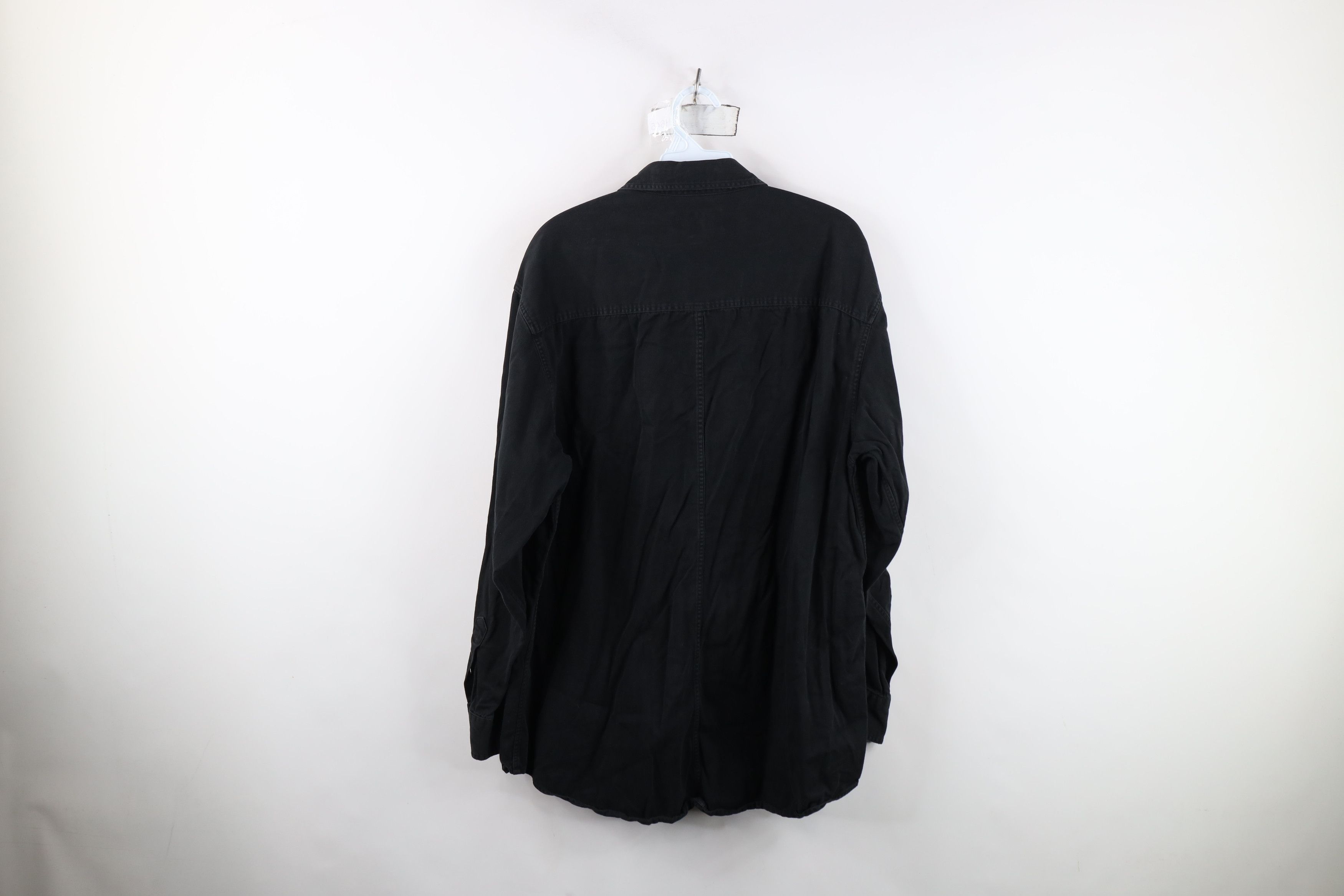 Vintage Vintage 90s Streetwear Big Pocket Cotton Twill Button Shirt Size US L / EU 52-54 / 3 - 12 Thumbnail