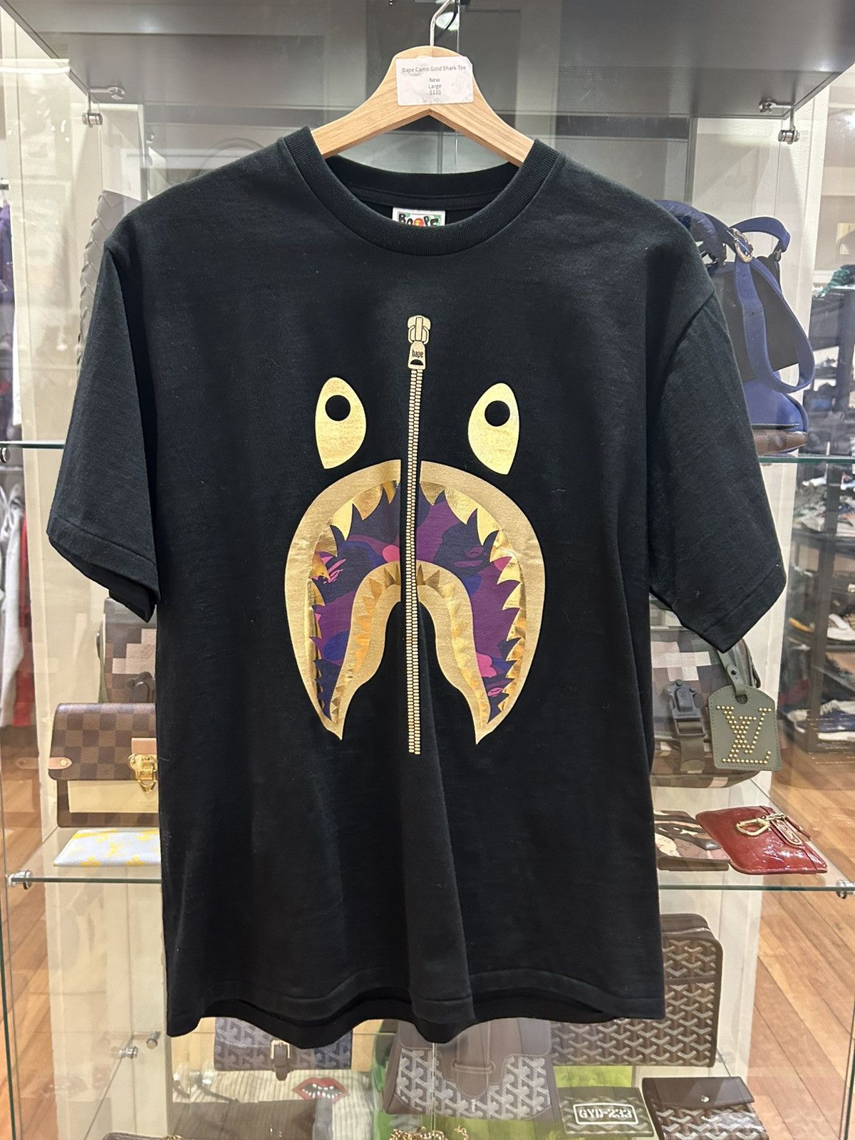 Bape Bape Camo Gold Shark Tee Size US L / EU 52-54 / 3 - 1 Thumbnail