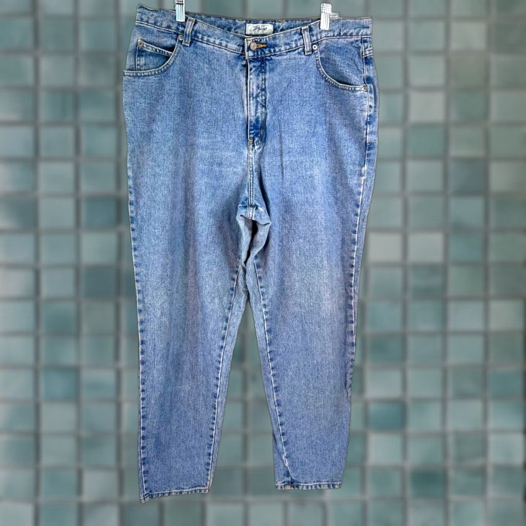 Vintage VINTAGE Just My Size Womens High Rise Boot Cut Blue Denim Jeans Size 18X31 Size 40" / US 18 - 1 Thumbnail