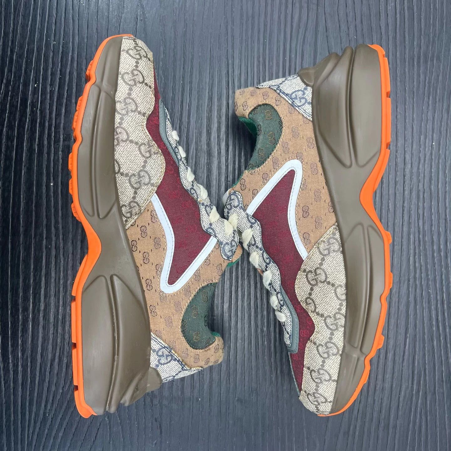Gucci Gucci Rhyton Brown All Over Print Sneakers 36.5 Size US 6 / IT 36 - 2 Thumbnail