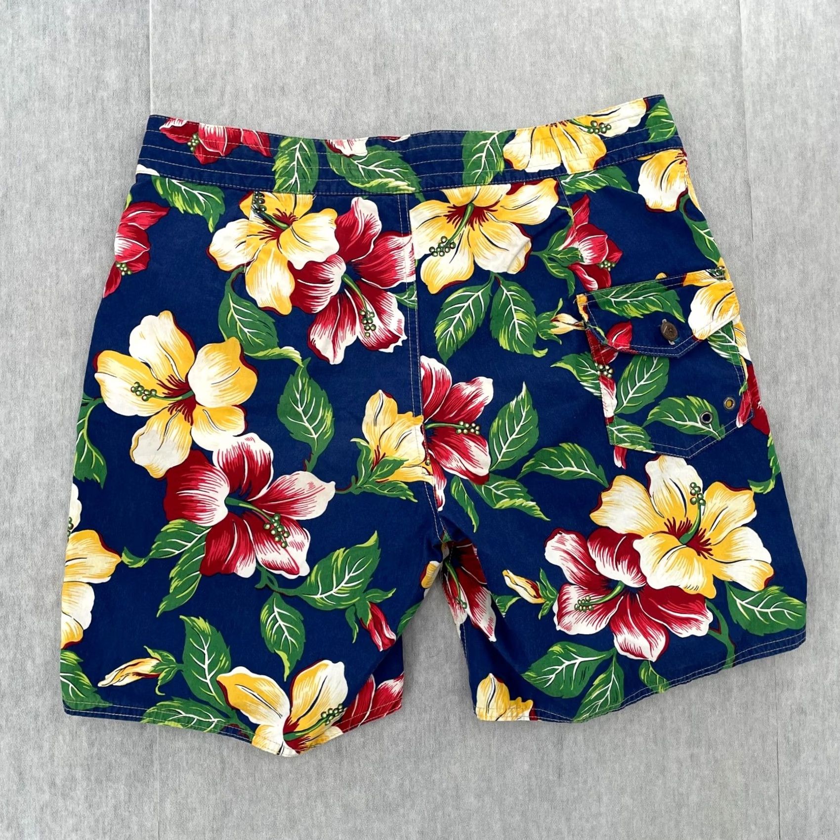 Polo Ralph Lauren VINTAGE Polo Ralph Lauren Floral Swim Trunks Adult 34 Blue Lined Pockets Mens Size US S / EU 44-46 / 1 - 2 Thumbnail
