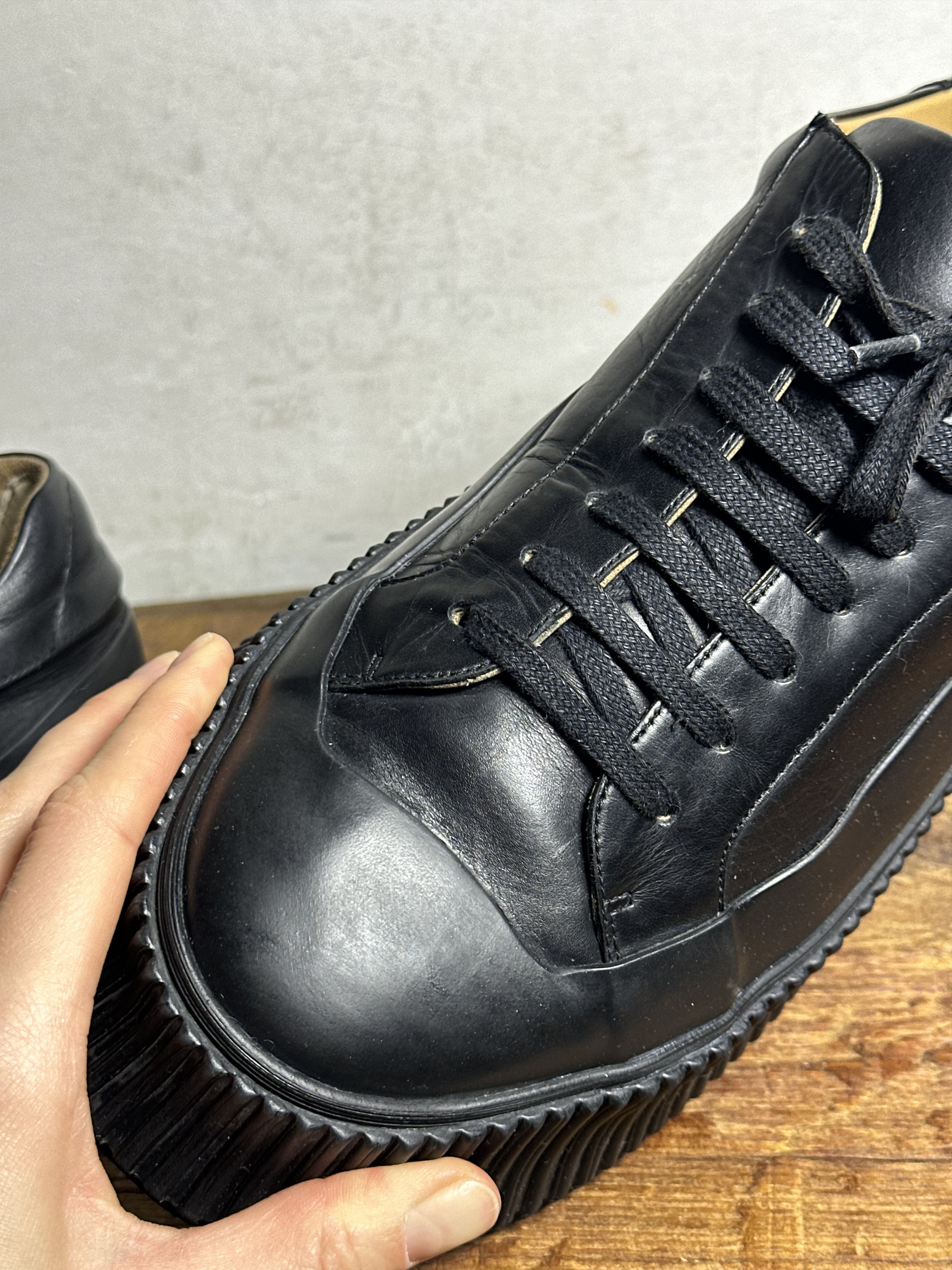 Jil Sander Jil Sander Vulcanized Low Top Leather Sneakers Size US 12 / EU 45 - 16 Thumbnail