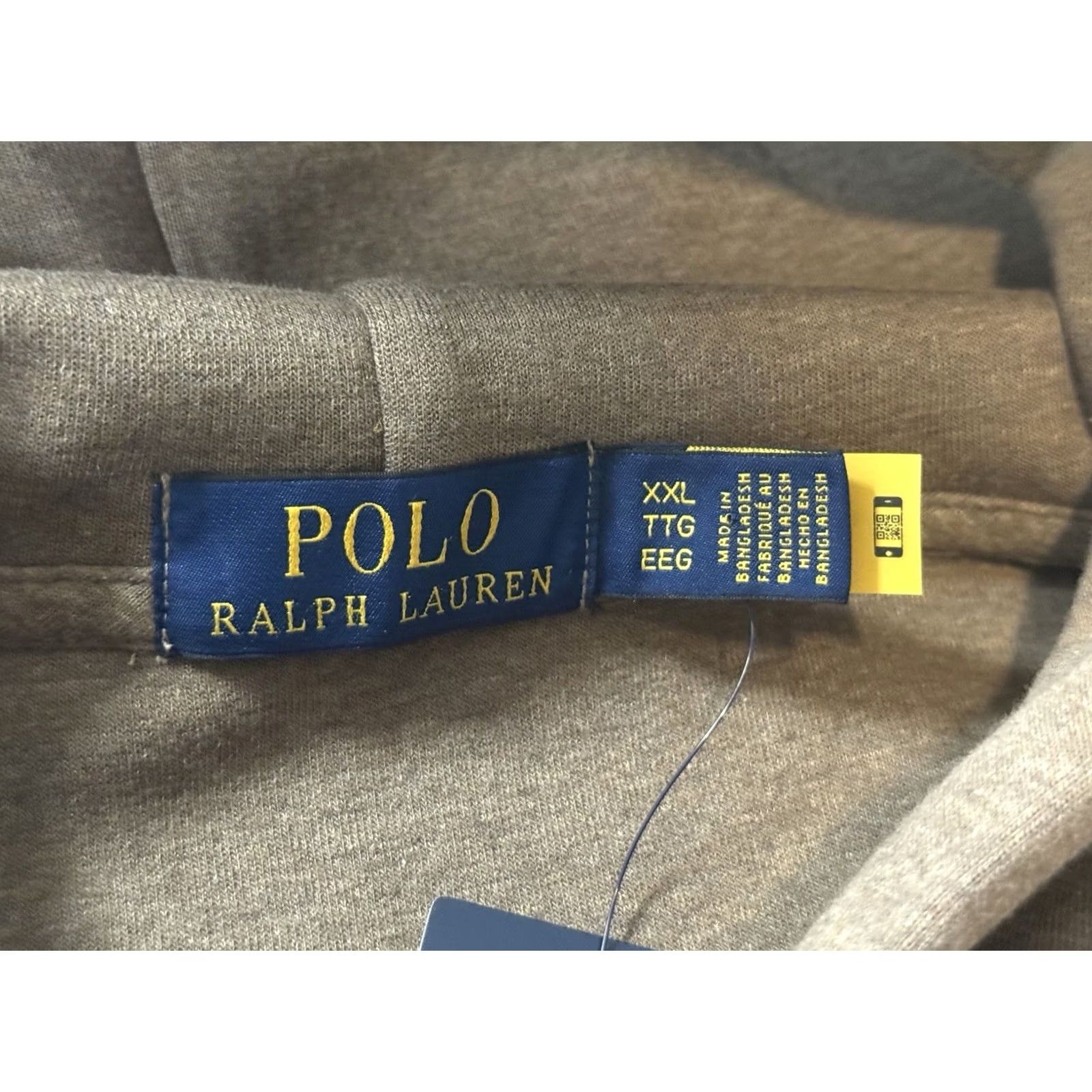 Polo Ralph Lauren Polo Ralph Lauren Hoodie XXL Branch Brown Logo Double-Knit NWT Weight Heavyweight Hooded Pockets Pullover Mens Size US XXL / EU 58 / 5 - 7 Thumbnail