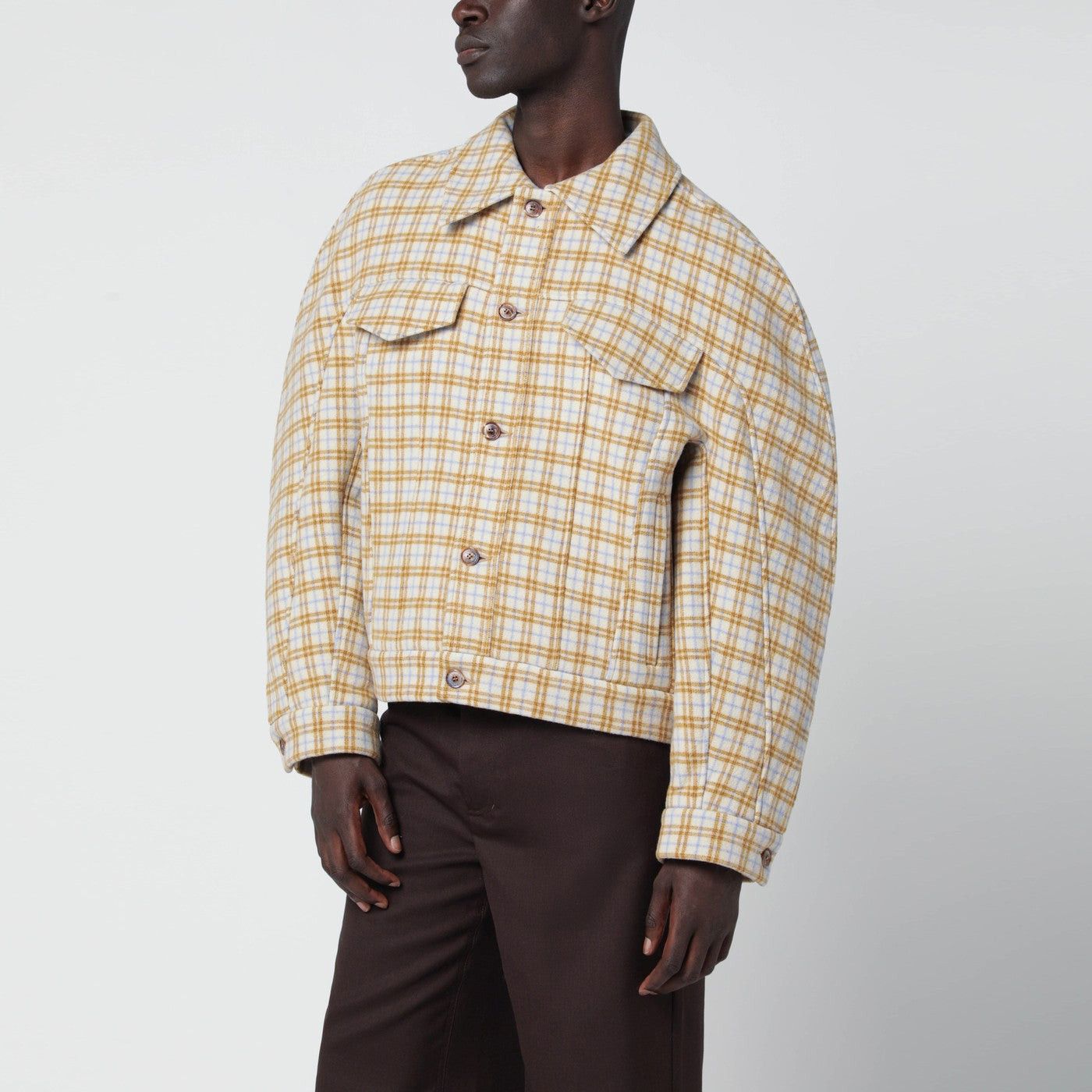 Sefr Sefr Matthieu Jacket In Checked Wool Cloth Size US XL / EU 56 / 4 - 1 Thumbnail