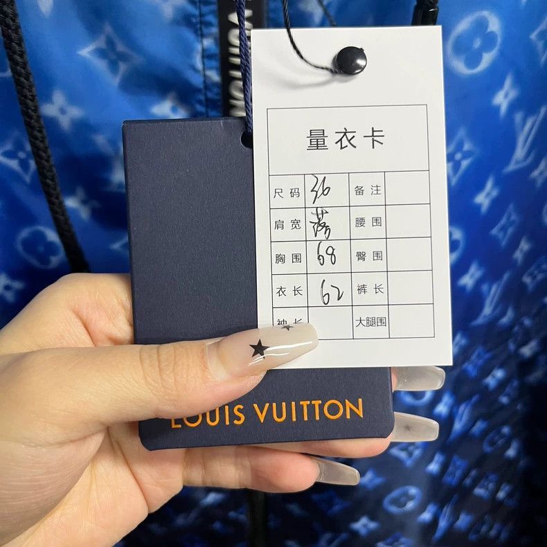 Louis Vuitton Blue Logo Print Hooded Jacket-2506 Size US S / EU 44-46 / 1 - 2 Thumbnail