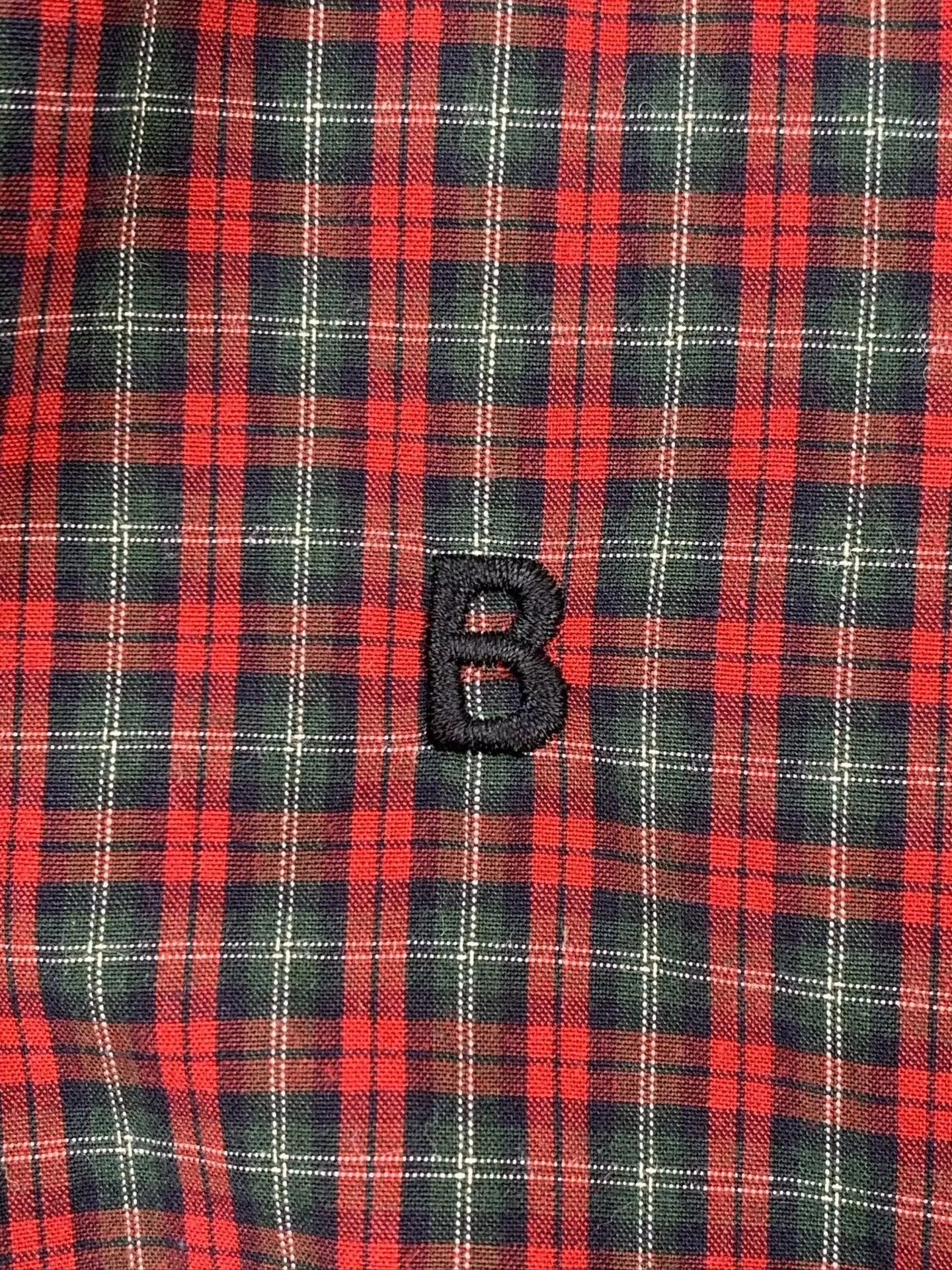 Balenciaga Balenciaga Check Shirt B Logo Red & Green 41 Size US L / EU 52-54 / 3 - 9 Thumbnail