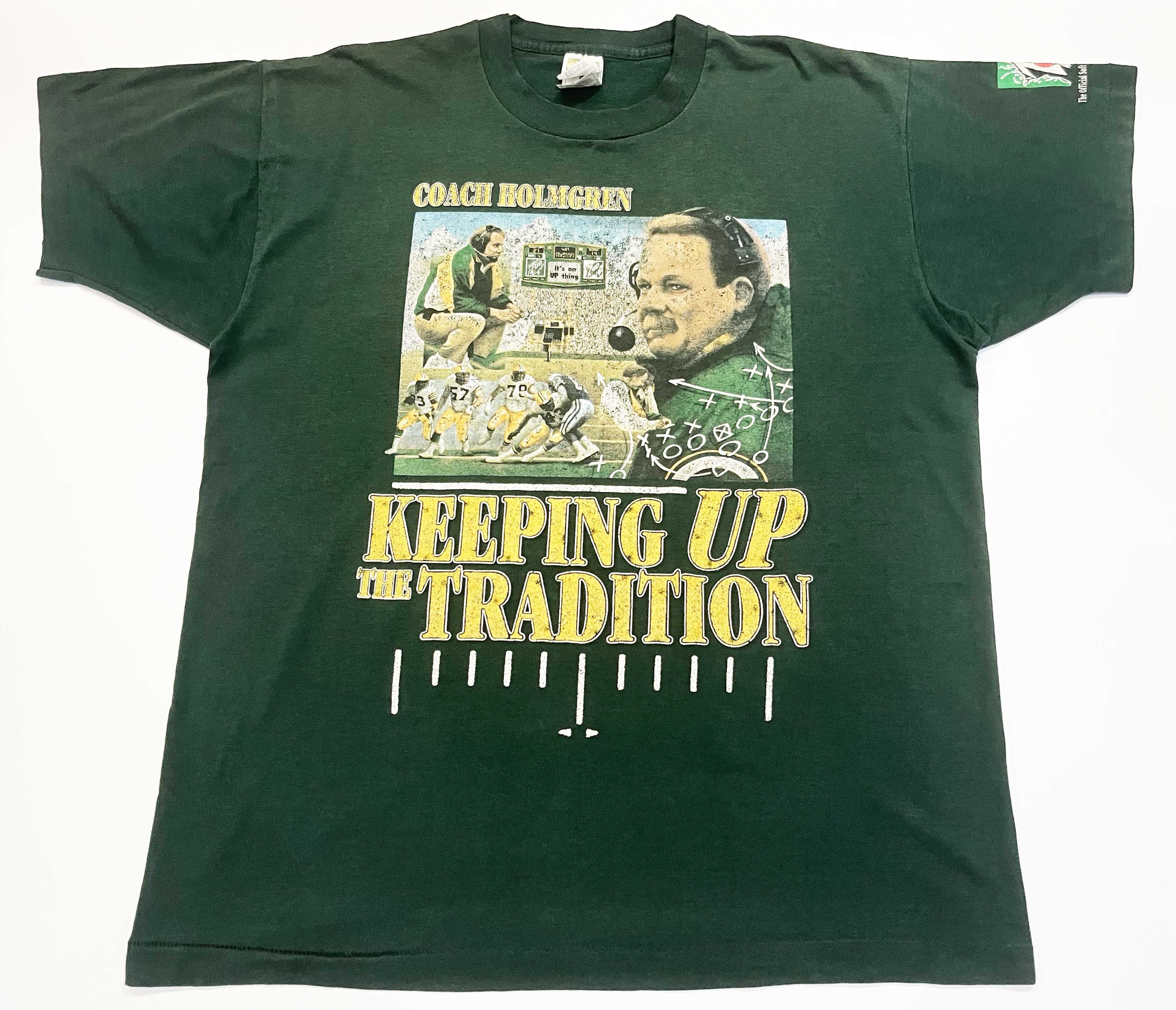 Fruit Of The Loom × NFL Vintage FOTL NFL Green Bay Packers Coach Holmgren T-Shirt Size US XL / EU 56 / 4 - 1 Thumbnail