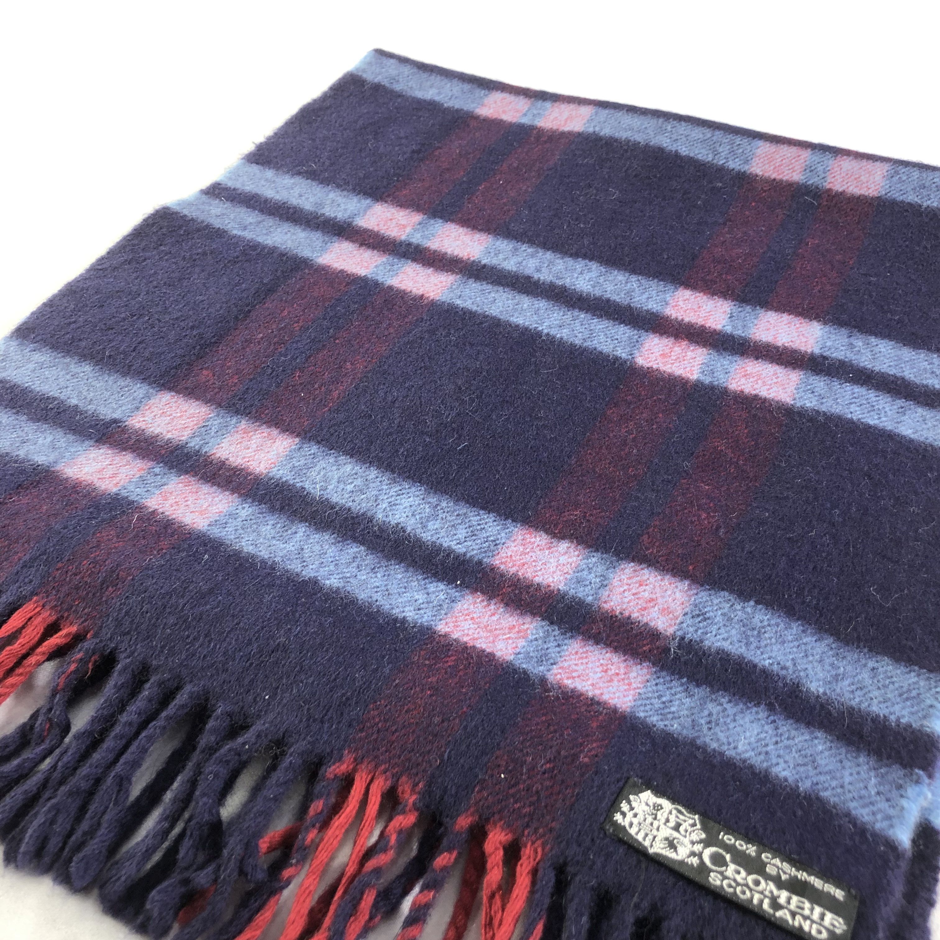 Crombie Crombie Tartan Cashmere Scarf Muffler V1658 Size ONE SIZE - 3 Thumbnail