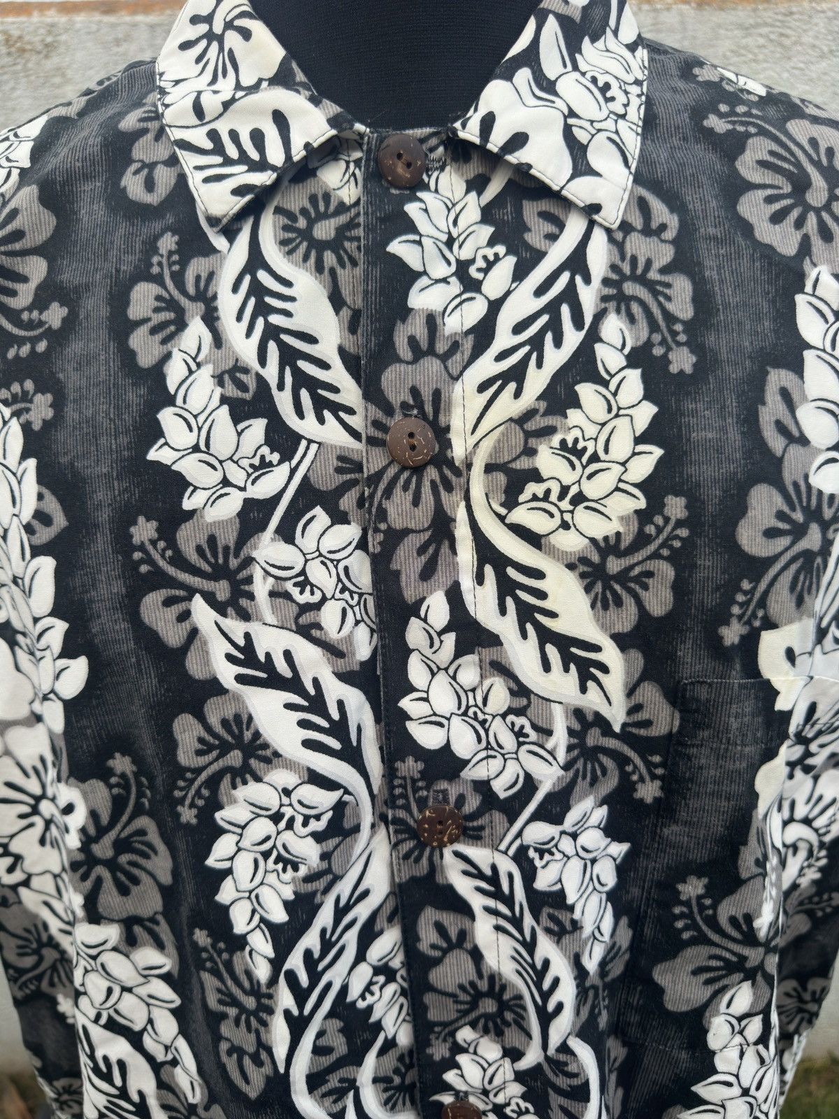 Hilo Hattie Hilo Hattie Hawaiian Shirt Black/White Men's XXL Size US XXL / EU 58 / 5 - 3 Thumbnail