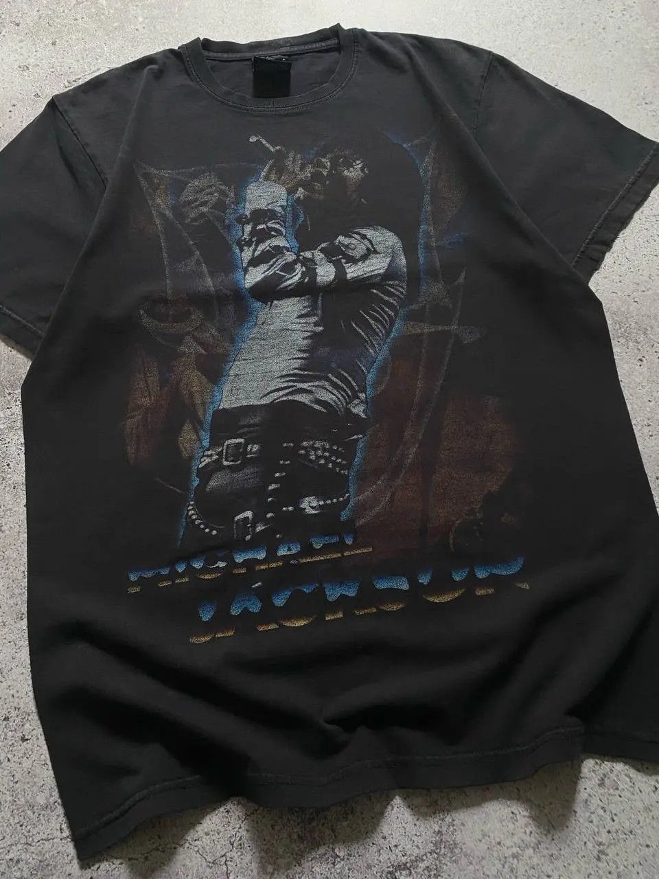 Michael Jackson VINTAGE 00s MICHAEL JACKSON KING OF POP SUN FADED T SHIRT Size US L / EU 52-54 / 3 - 6 Thumbnail