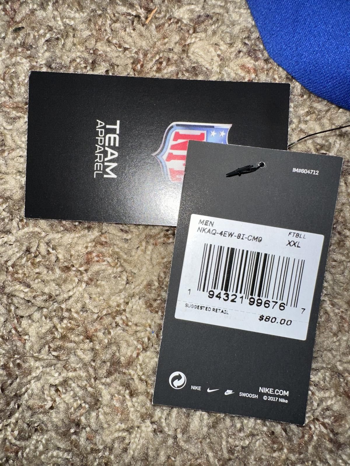 Nike Nike Royal New York Giants Circuit Logo Essential Performance Pullover Hoodie Size US XXL / EU 58 / 5 - 9 Thumbnail