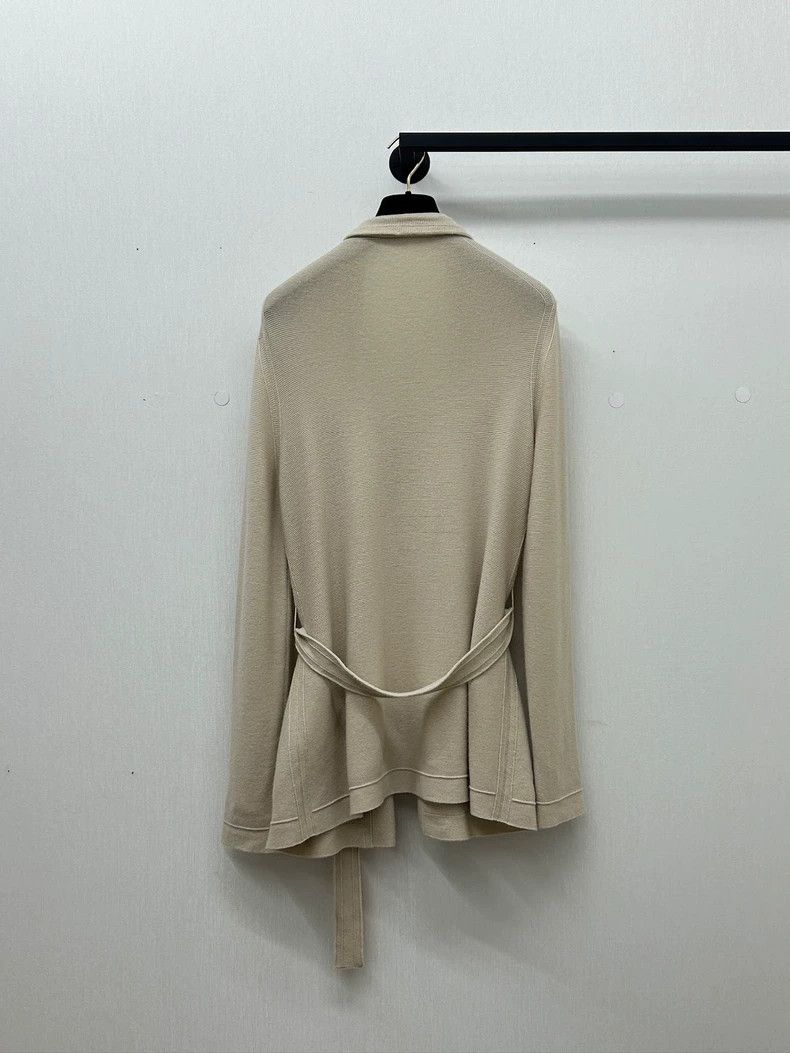 Loro Piana LORO PIANA Camel colored cashmere open shirt sleeveless kn Size L / US 10 / IT 46 - 4 Thumbnail