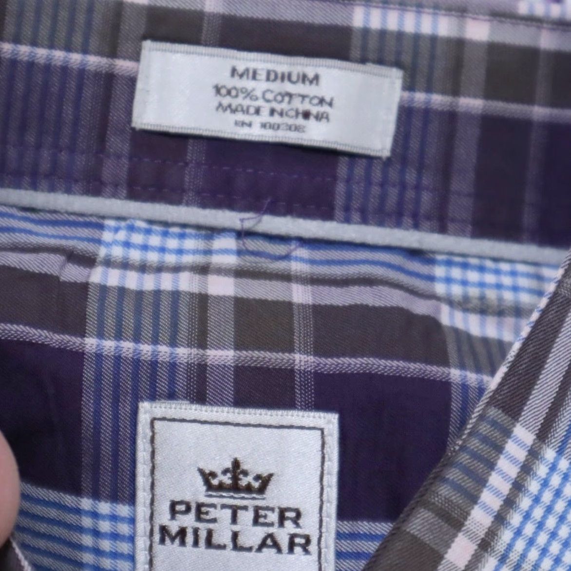 Peter Millar Peter Millar Shirt Plaid Purple Long Sleeve Button Down Men's M Size US M / EU 48-50 / 2 - 5 Thumbnail