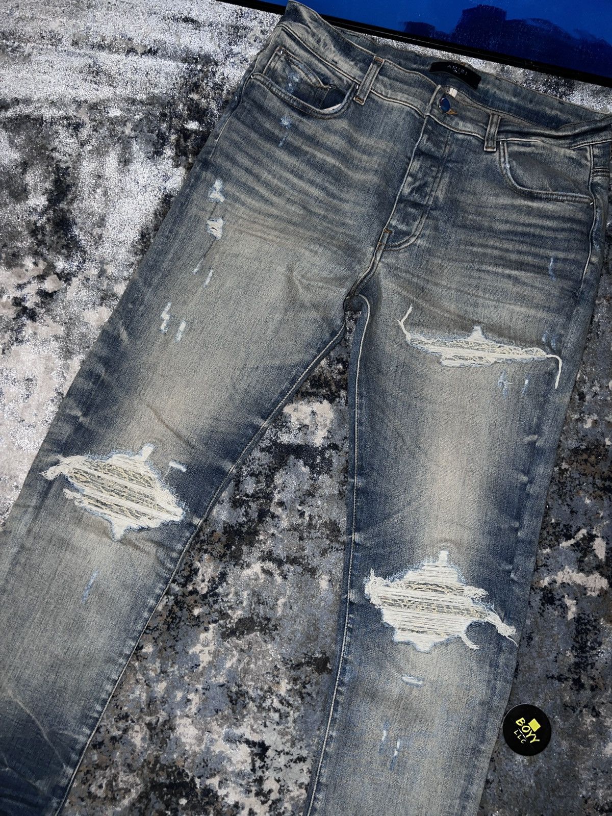 Amiri Amiri bandana denim patch mx1 jeans Size US 33 - 2 Thumbnail