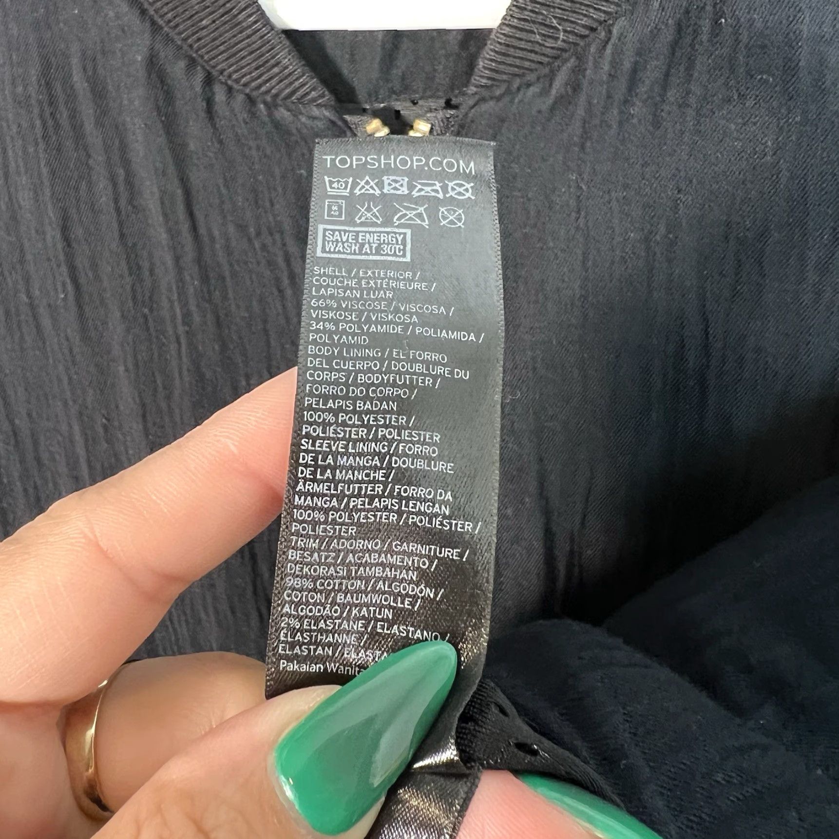 Topshop TopShop Jacket Bomber Womens Size 4 Black Lightweight Full Zip Shirt Size S / US 4 / IT 40 - 5 Thumbnail
