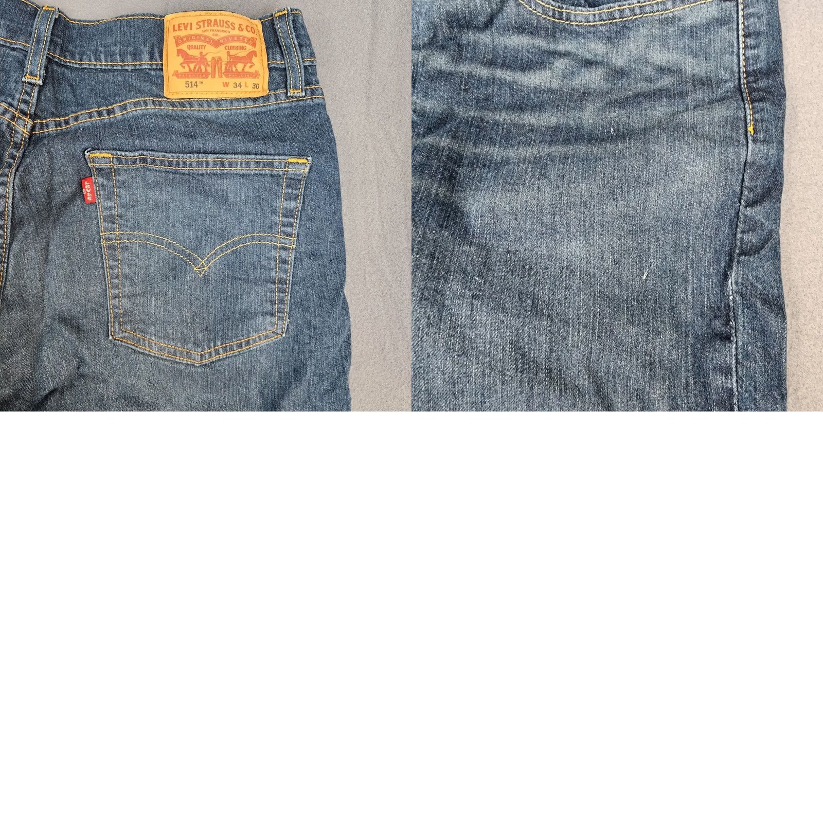Levi's Levi's Men Jeans 32x28 Straight Regular Dark Cotton Blend Stretch 514 Tag 34x30 Size US 32 / EU 48 - 9 Thumbnail