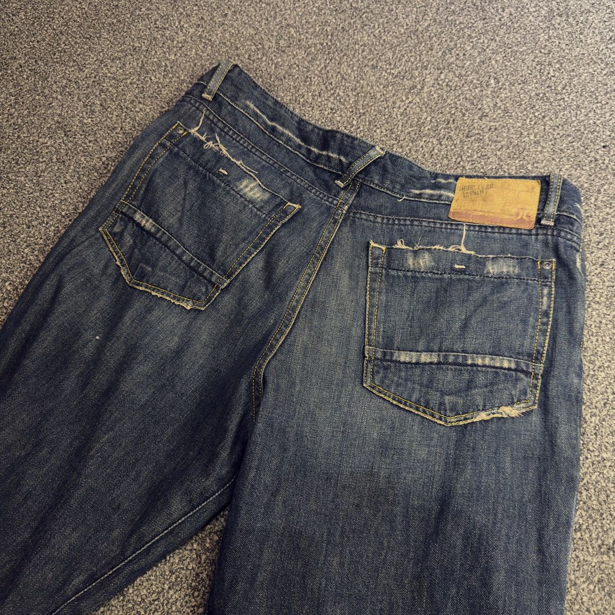 Hurley 🔥 Vintage y2k Baggy Skate Hurley Global 3 Denim Size US 37 - 7 Thumbnail