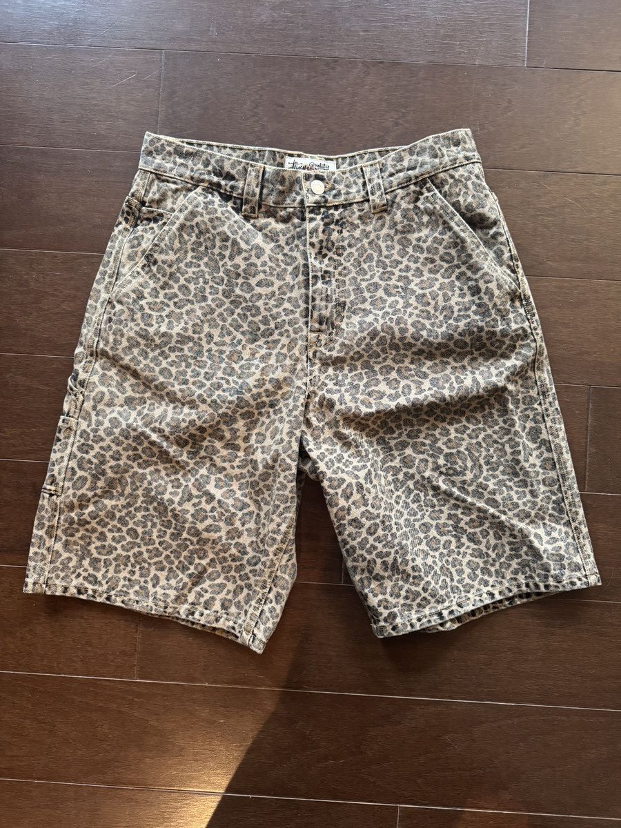 Stussy Stussy denim work short leopard 30 Size US 30 / EU 46 - 1 Thumbnail