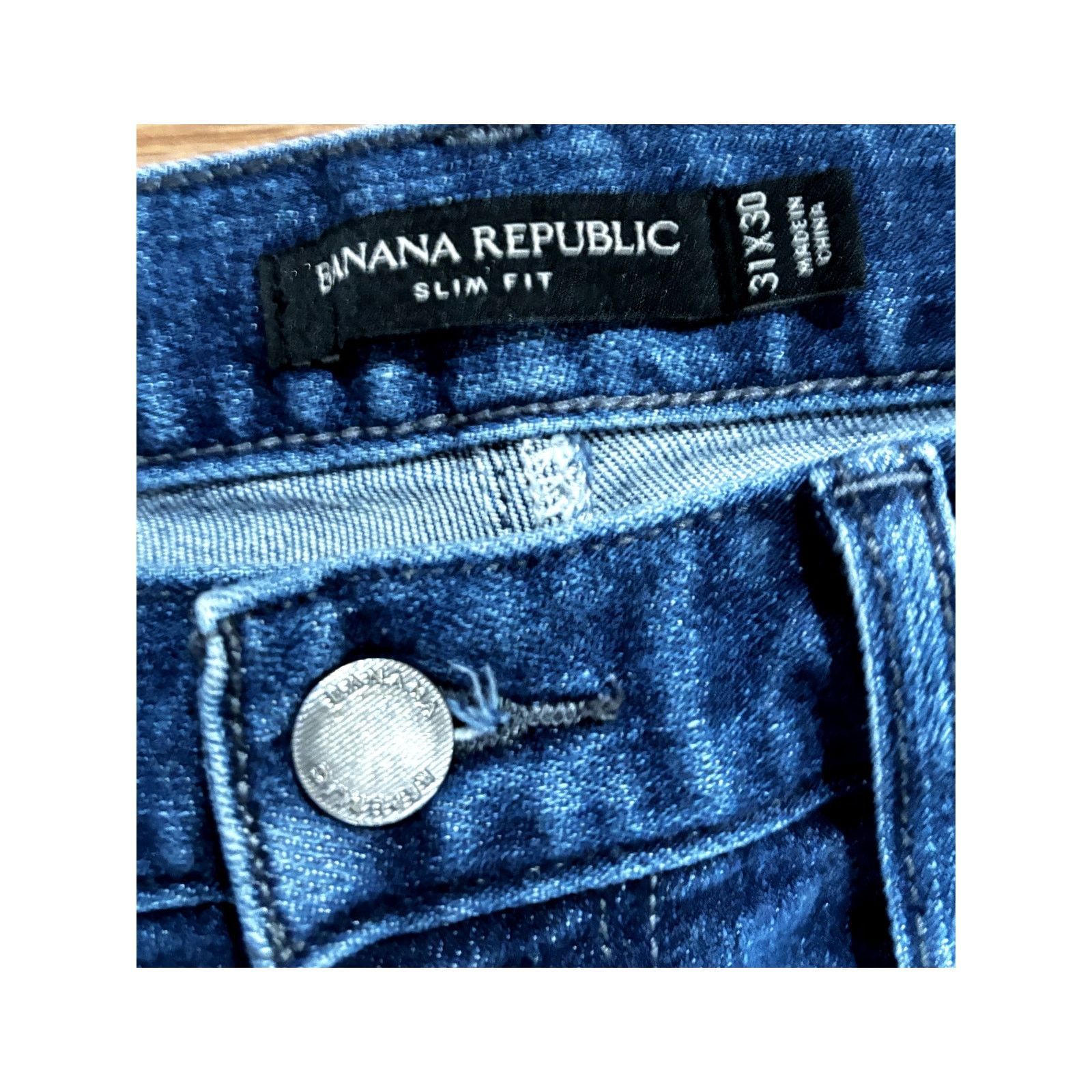 Banana Republic BANANAA REPUBLIC Men's Medium Wash Slim Fit Jeans Sz 31x30 Size US 31 - 5 Thumbnail