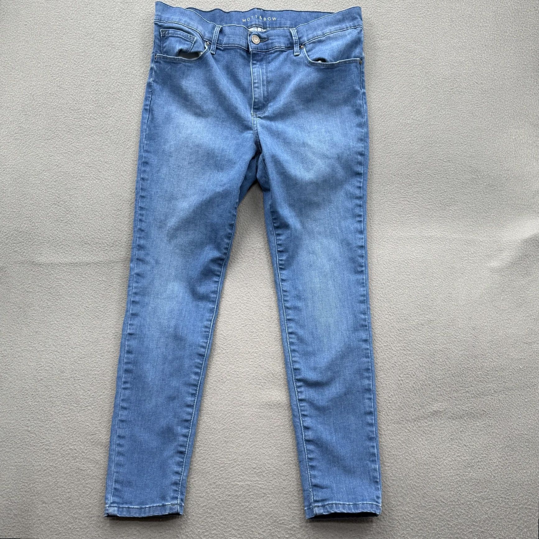 Mott & Bow Mott & Bow Jeans Womens 31x28 Blue Mid-Rise Skinny Stretch Denim Medium Wash Size 24" / US 00 / IT 34 - 2 Thumbnail
