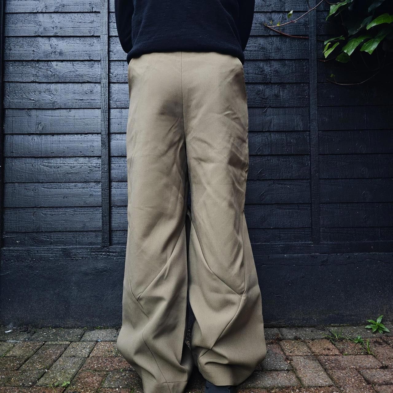 Other Khaki Pleated Baggy Trousers Size US 32 / EU 48 - 5 Thumbnail