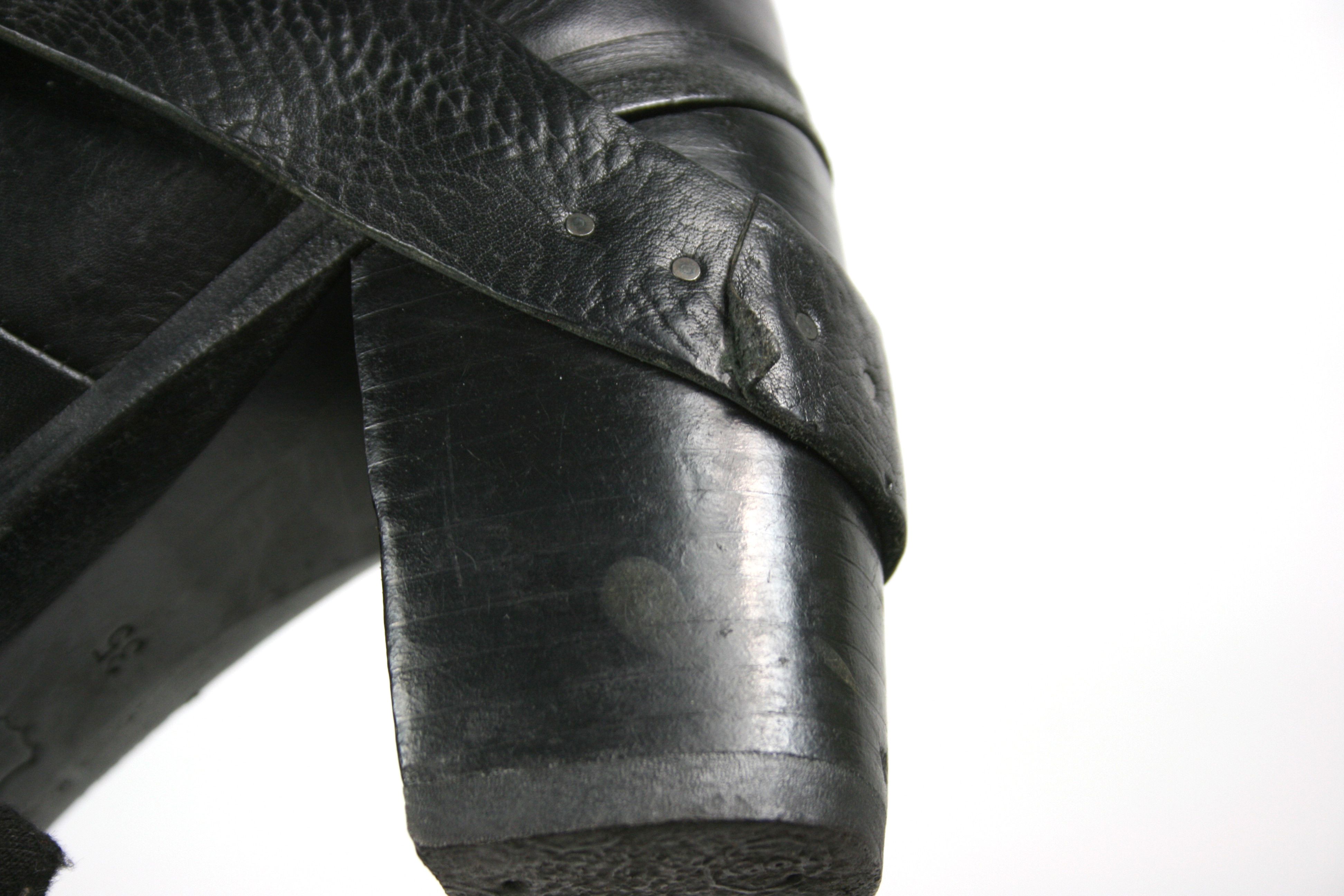 Marithe + Francois Girbaud 00S Square Toe Cossack Punk Avant Garde Y2K Boots Size US 5 / IT 35 - 9 Thumbnail