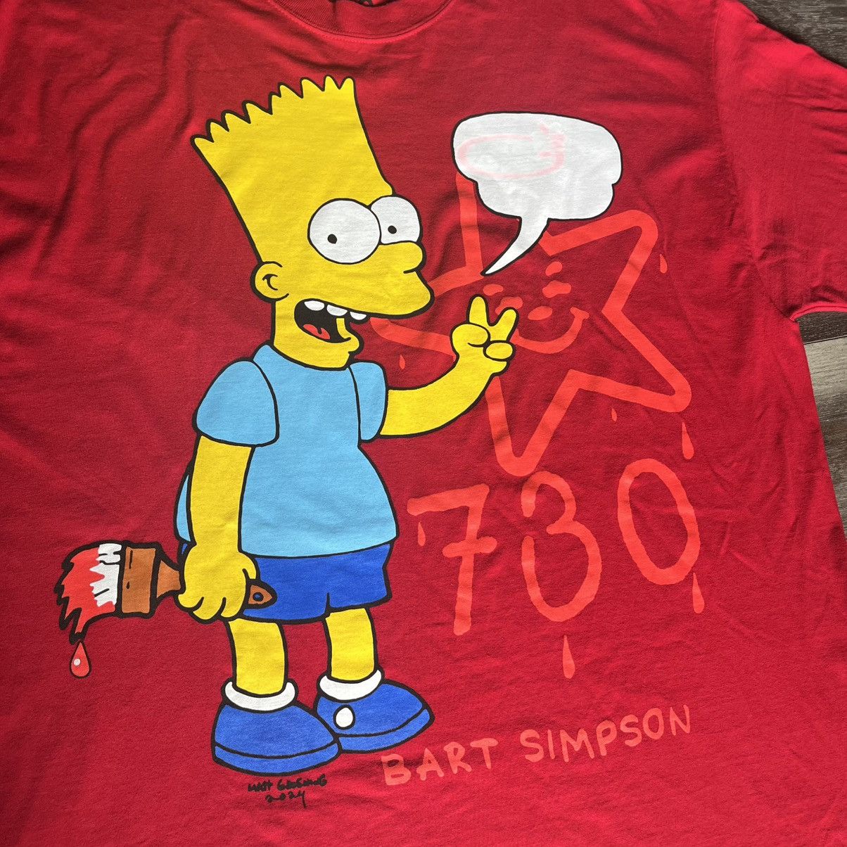 Asspizza Vintage Asspizza Babbitt Revived Bart Simpson Text Logo Tee Size US XXL / EU 58 / 5 - 3 Thumbnail