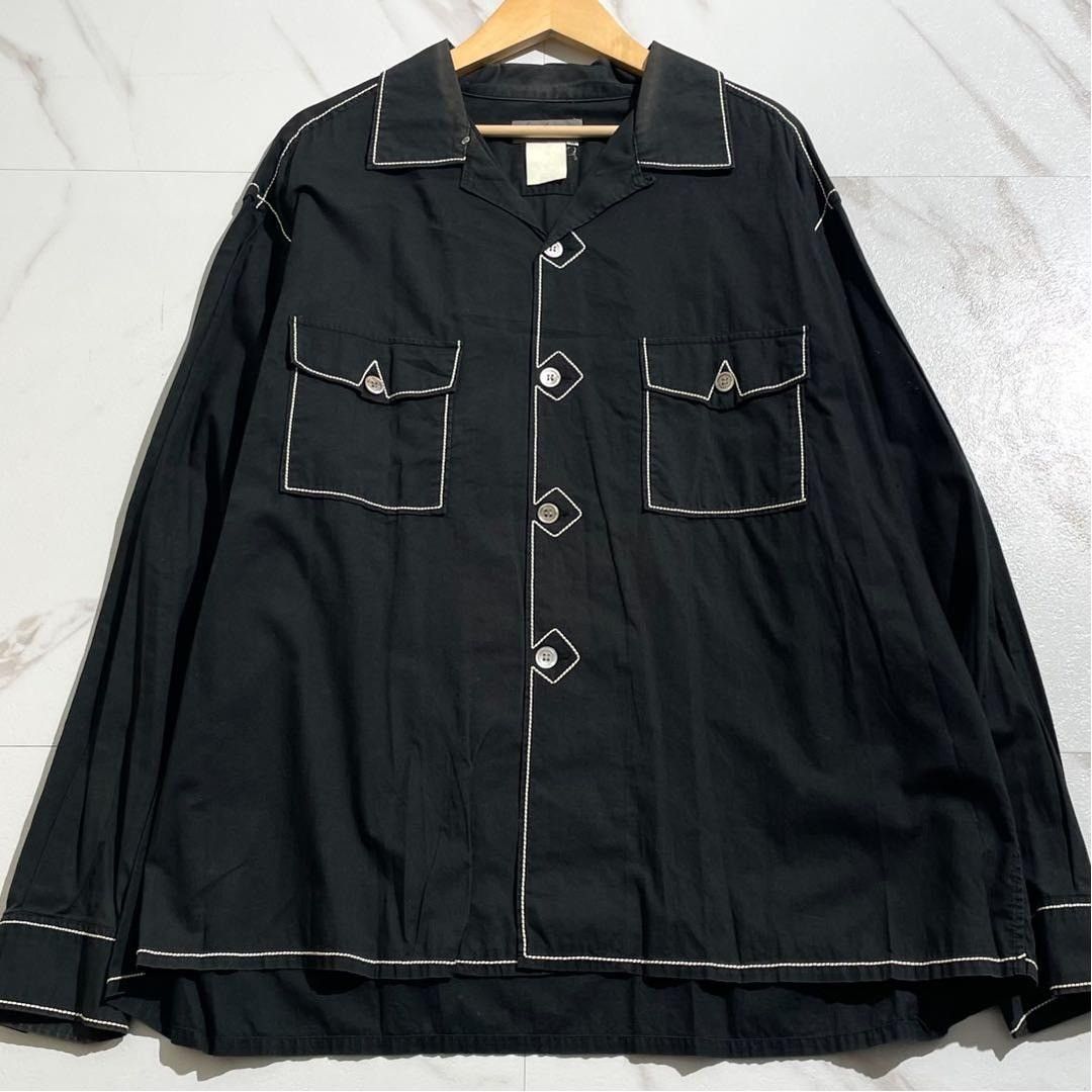Yohji Yamamoto Yohji Yamamoto POUR HOMME 92SS Oversized Long Sleeve Shirt M Size US M / EU 48-50 / 2 - 1 Thumbnail