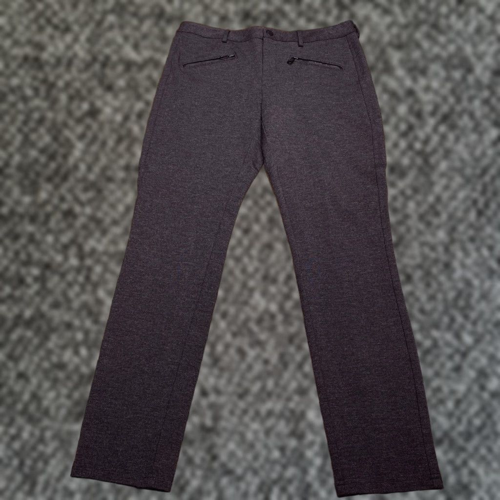 NYDJ NYDJ Ankle Pants 10 Charcoal Stretch Ponte Zip Pockets Size 32" / US 10 / IT 46 - 1 Thumbnail