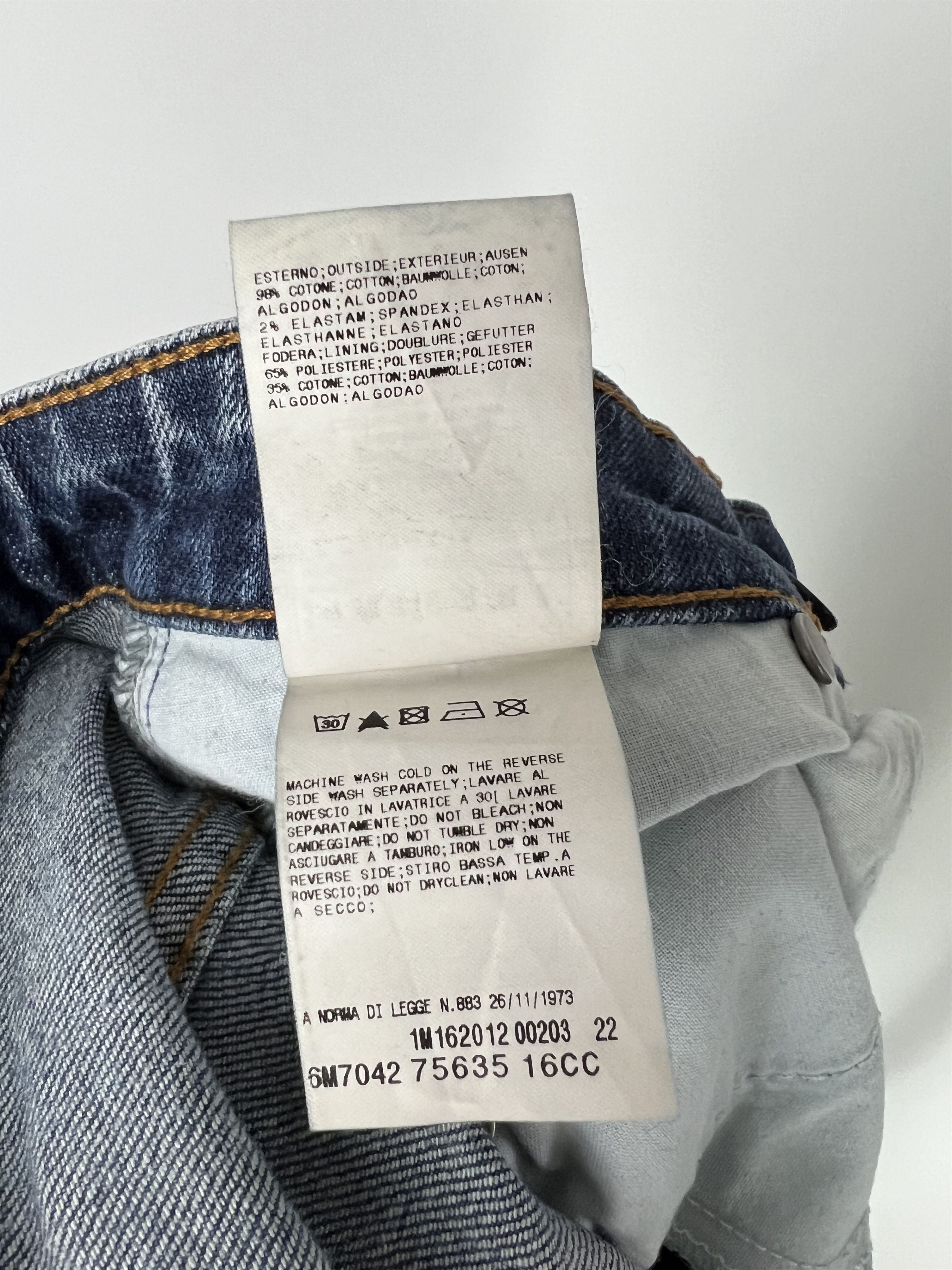 Pierre Balmain Pierre Balmain Women's Blue Cropped Skinny Jeans Size 30/44 Size 30" / US 8 / IT 44 - 16 Thumbnail