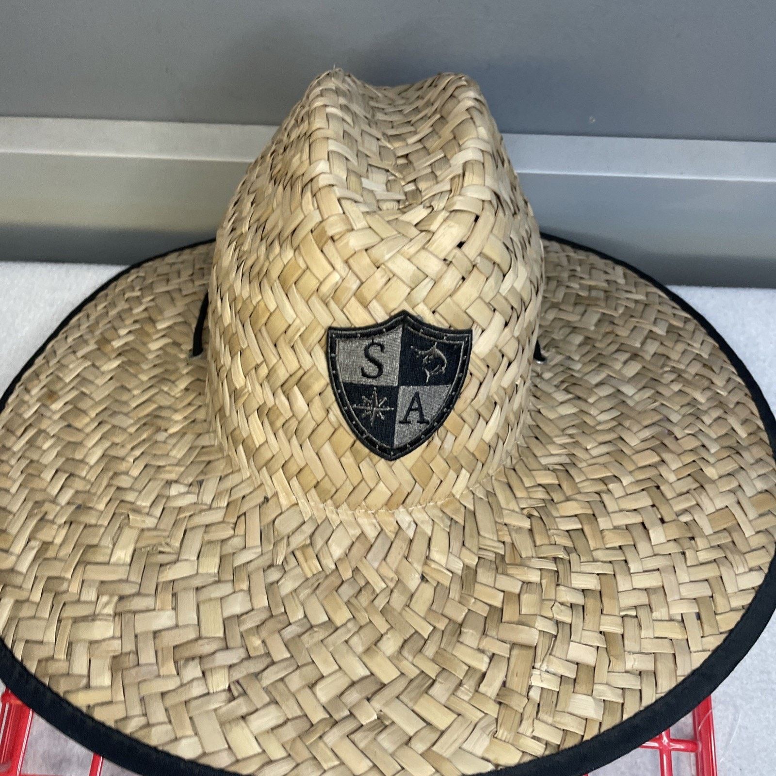 Other SA Palms Under Brim Straw Hat Flames Emblem Drawstring Size ONE SIZE - 2 Thumbnail