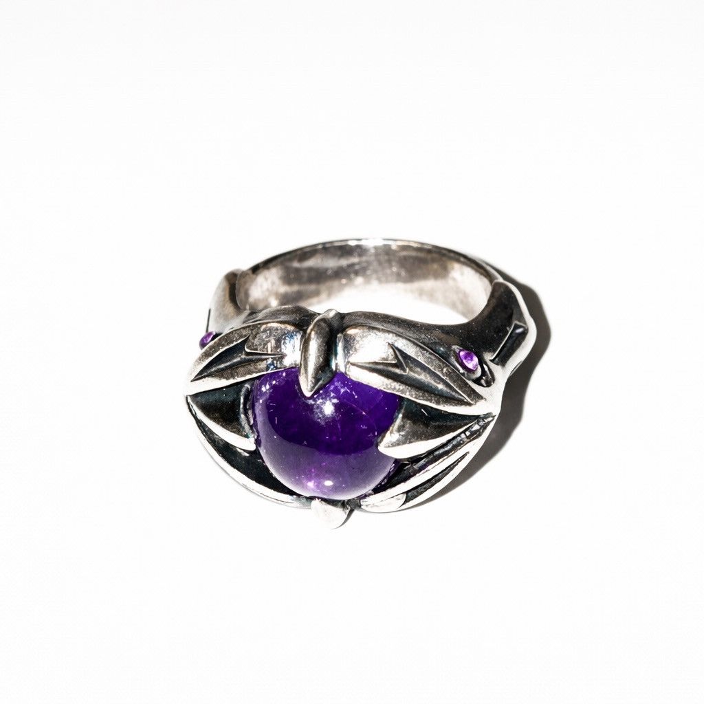 Other Vintage Amethyst S925 Ring Size ONE SIZE - 3 Thumbnail