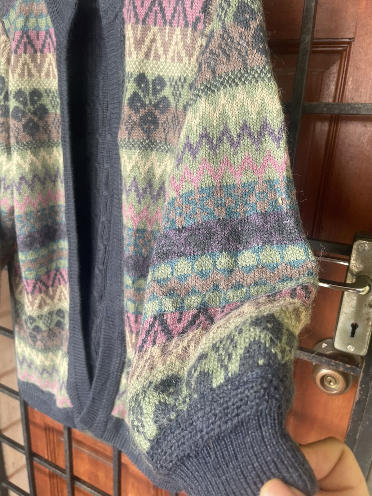 Japanese Brand × The Unbranded Brand Rare REVERSIBLE KNIT CARDIGAN Size US L / EU 52-54 / 3 - 5 Thumbnail