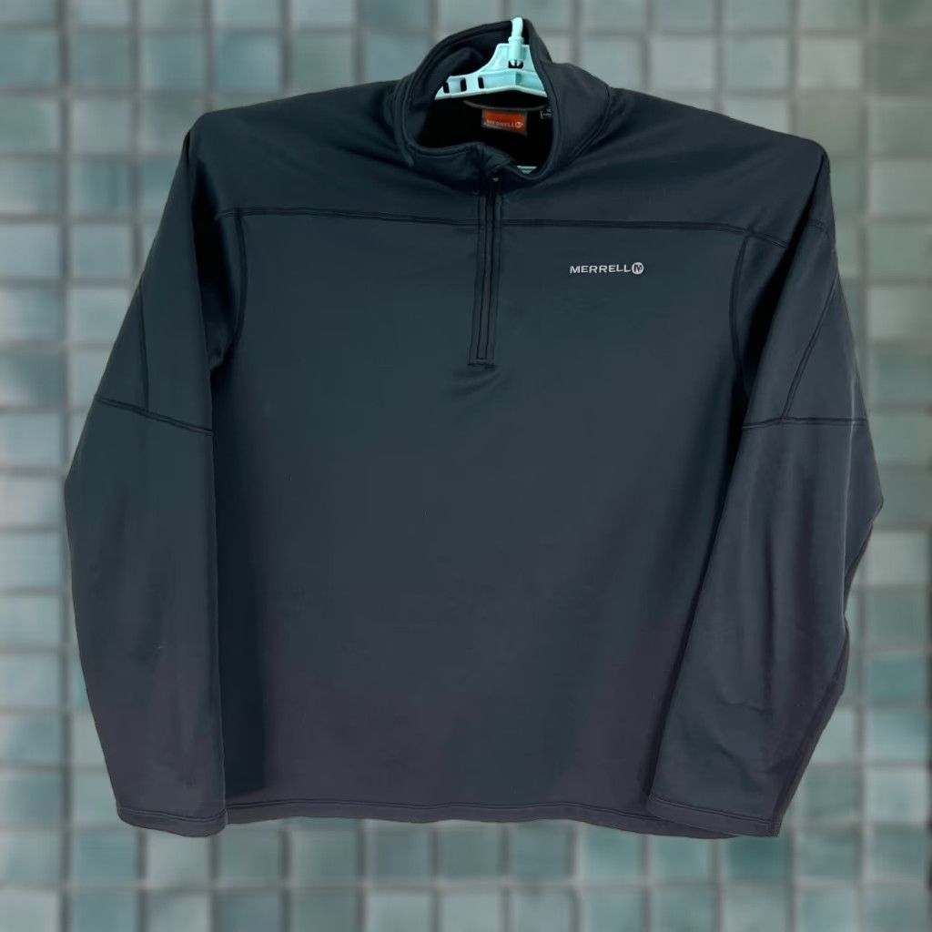 Merrell Merrell Soft Shell Fleece Jacket Mens Size L Select Wick 1/4 Zip Lite Pullover - Gray Size US L / EU 52-54 / 3 - 1 Thumbnail