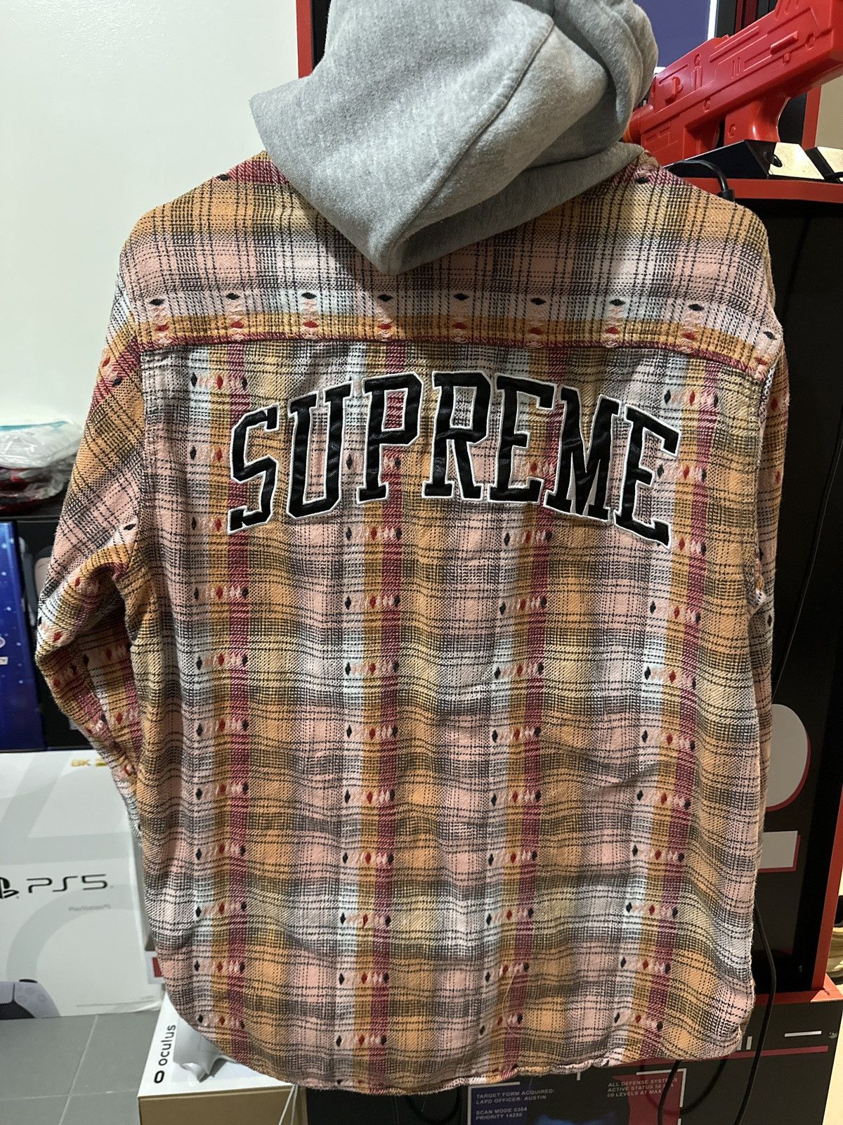 Supreme Hooded Flannel | Grailed