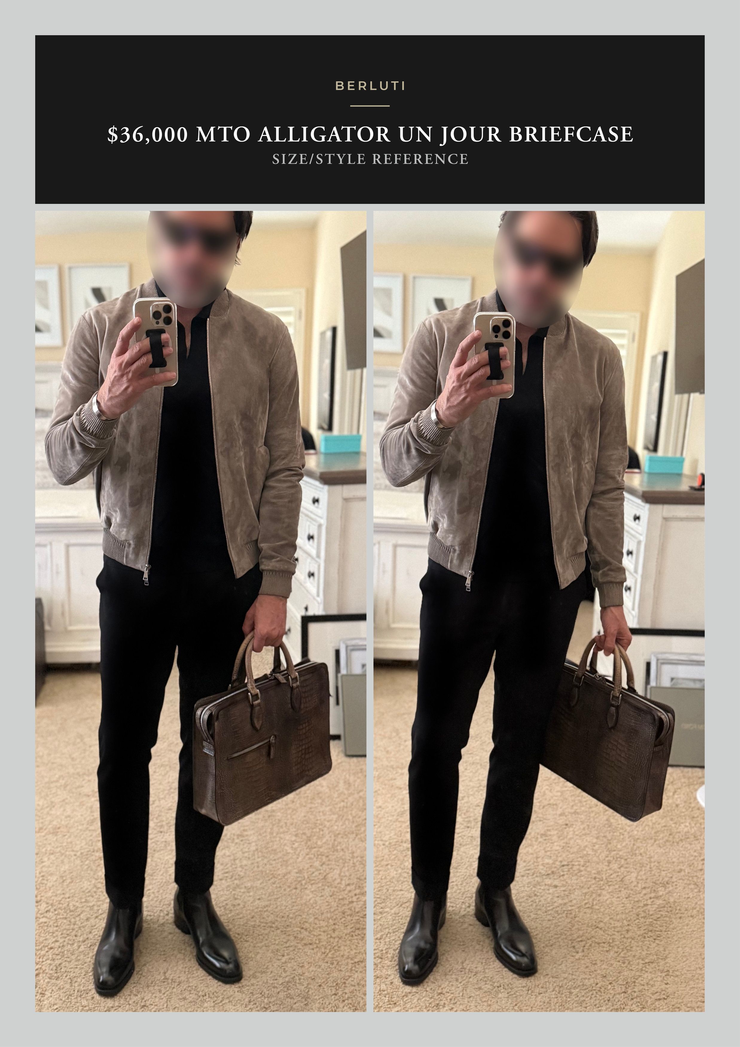 Berluti Ultimate Rare $36K MTO BERLUTI Alligator Crocodile Briefcase Size ONE SIZE - 3 Thumbnail