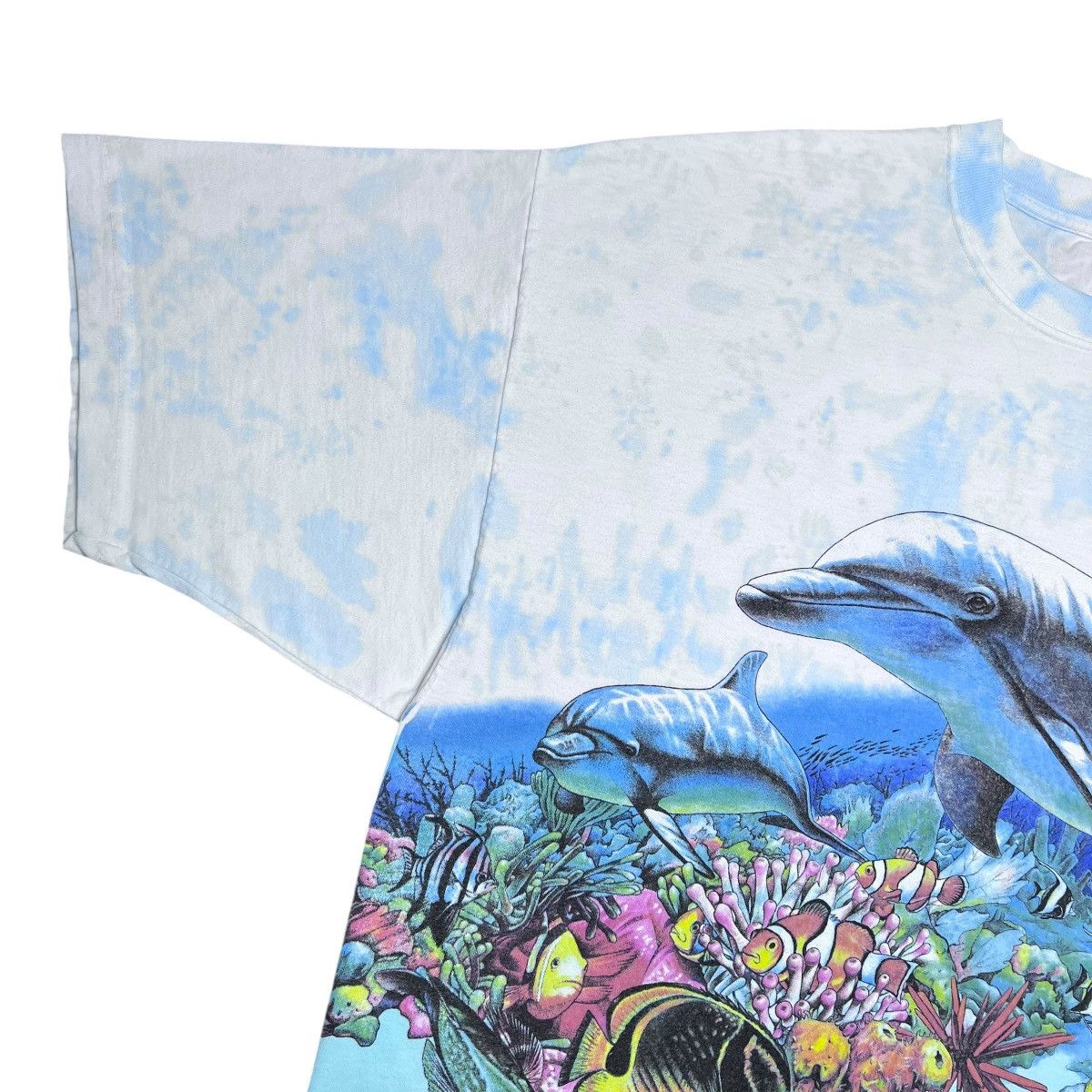 Habitat 1990s Dolphin Reef Habitat Nature Wrap Around Tie Dye Tee Size US XXL / EU 58 / 5 - 8 Thumbnail