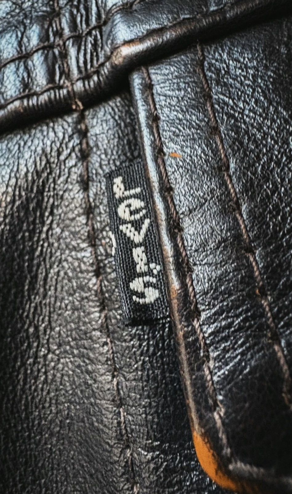 Levi's Vintage 80s Levi’s Leather Brown Trucker Jacket White Tab Size US M / EU 48-50 / 2 - 6 Thumbnail