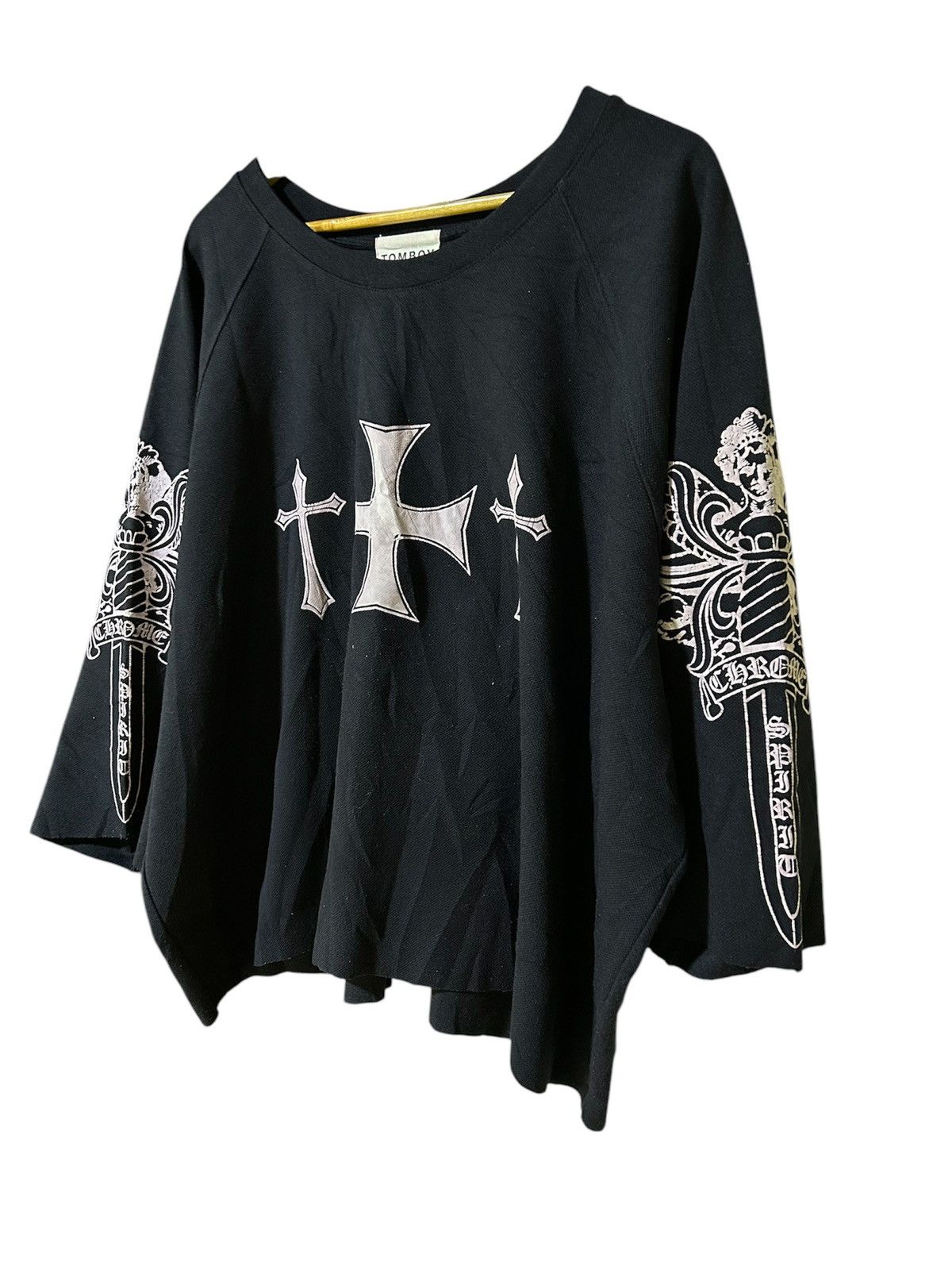 Beauty Beast × Japanese Brand 💥 RARE TOMBOY BIG CROSS CROPS SHIRT Size US XXL / EU 58 / 5 - 2 Thumbnail