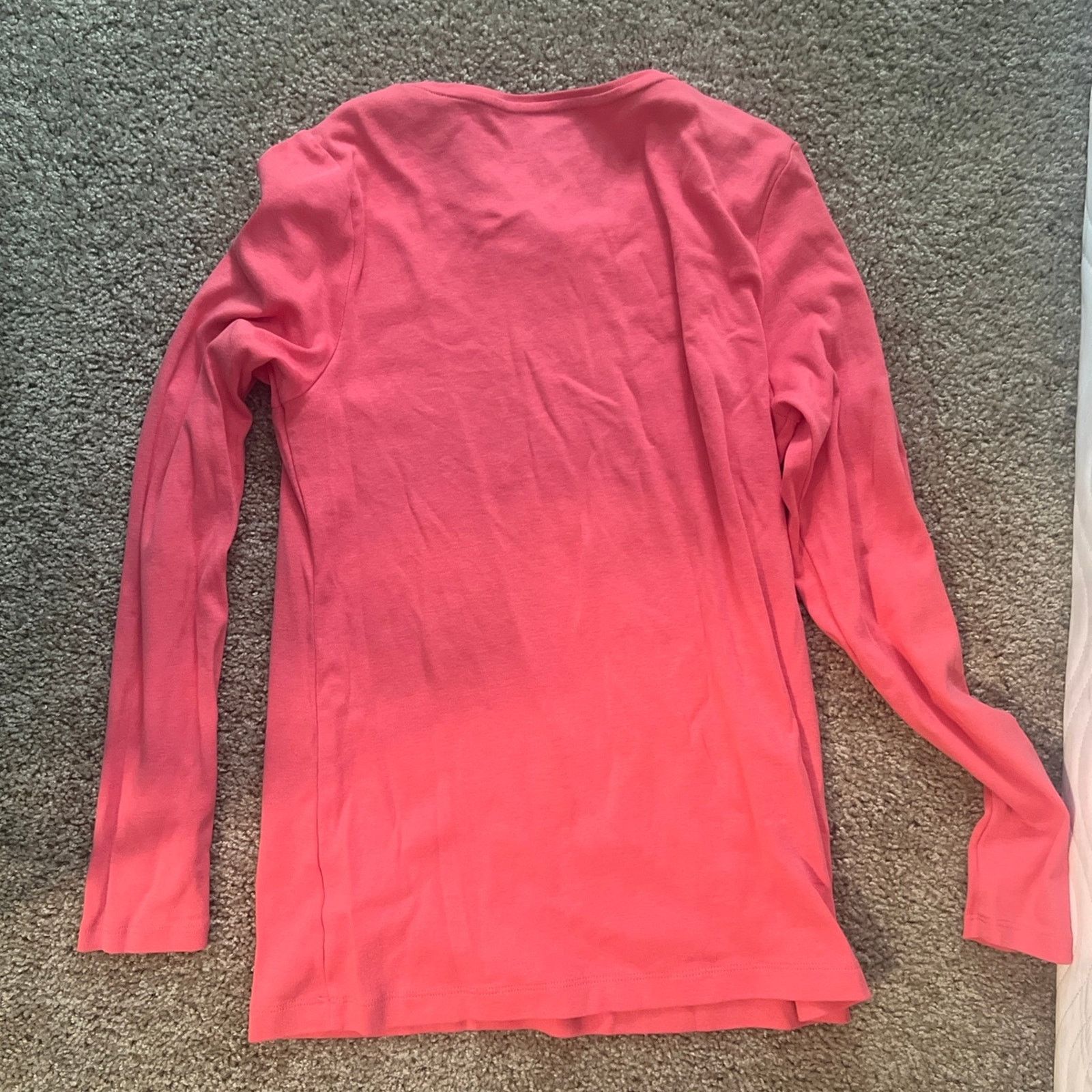 Croft & Barrow Croft & Barrow Long Sleeve Classic Tee Sz S Pink Size L / US 10 / IT 46 - 3 Thumbnail
