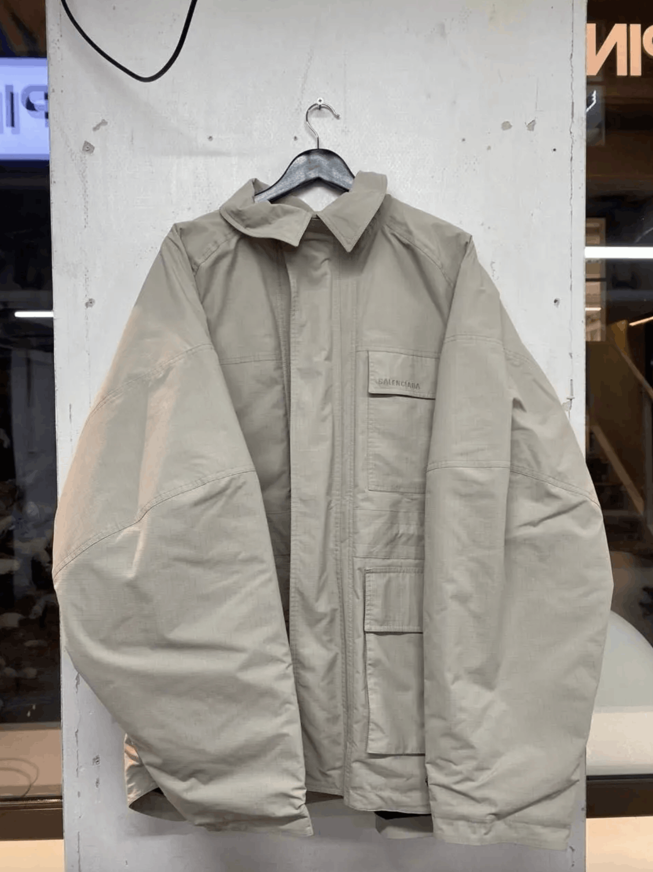 image of Balenciaga Beige Big Jacket 46 (Xl-Xxl), Men's