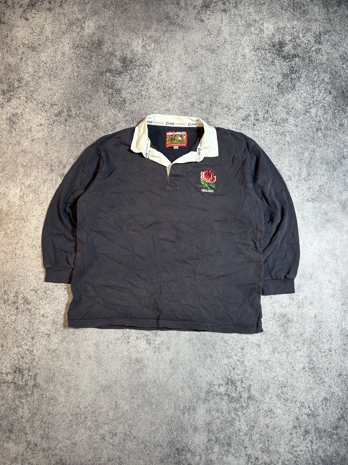 Cotton Traders × Vintage Vintage Cotton Traders England Long Rugby Polo Streetwear Size US XXL / EU 58 / 5 - 1 Thumbnail