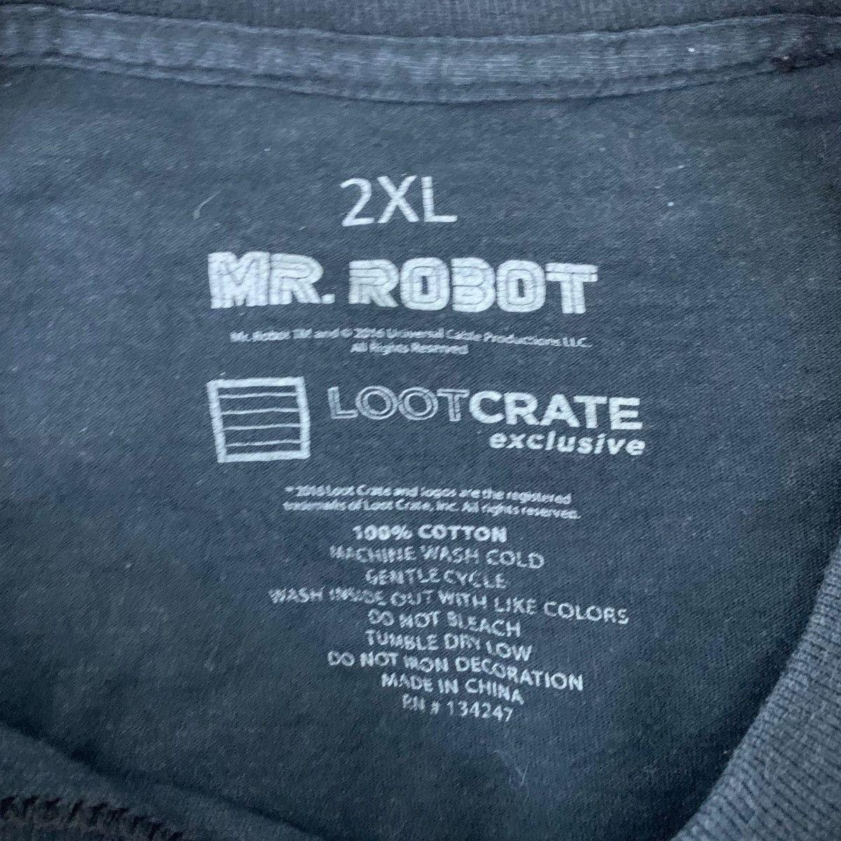 Vintage FSOCIETY V VENDETTA Mr Robot Loot Crate Exclusive Tee Shirt Size US XXL / EU 58 / 5 - 5 Thumbnail