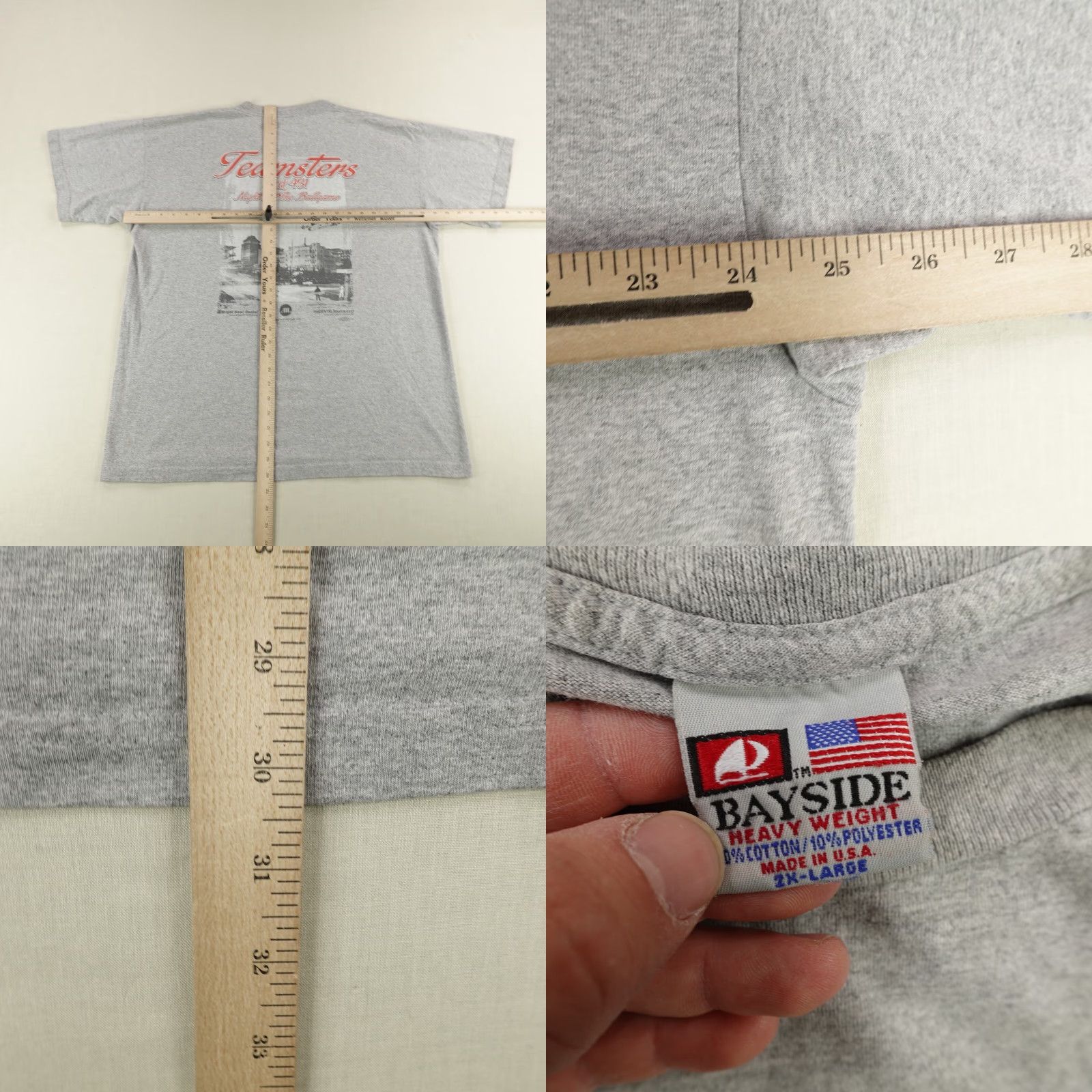 Vintage VINTAGE Teamsters Union Shirt Mens 2XL Gray Bayside Local 431 Millenium Falcon Work Shirt Size US XXL / EU 58 / 5 - 8 Thumbnail